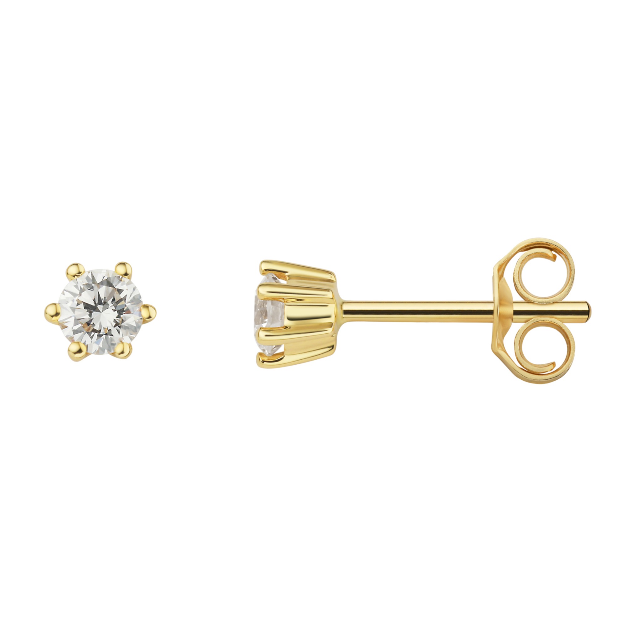 ONE ELEMENT Paar Ohrhänger »0.25 ct Diamant Brillant Ohrringe Ohrstecker aus 585 Gelbgold«, Damen Gold Schmuck