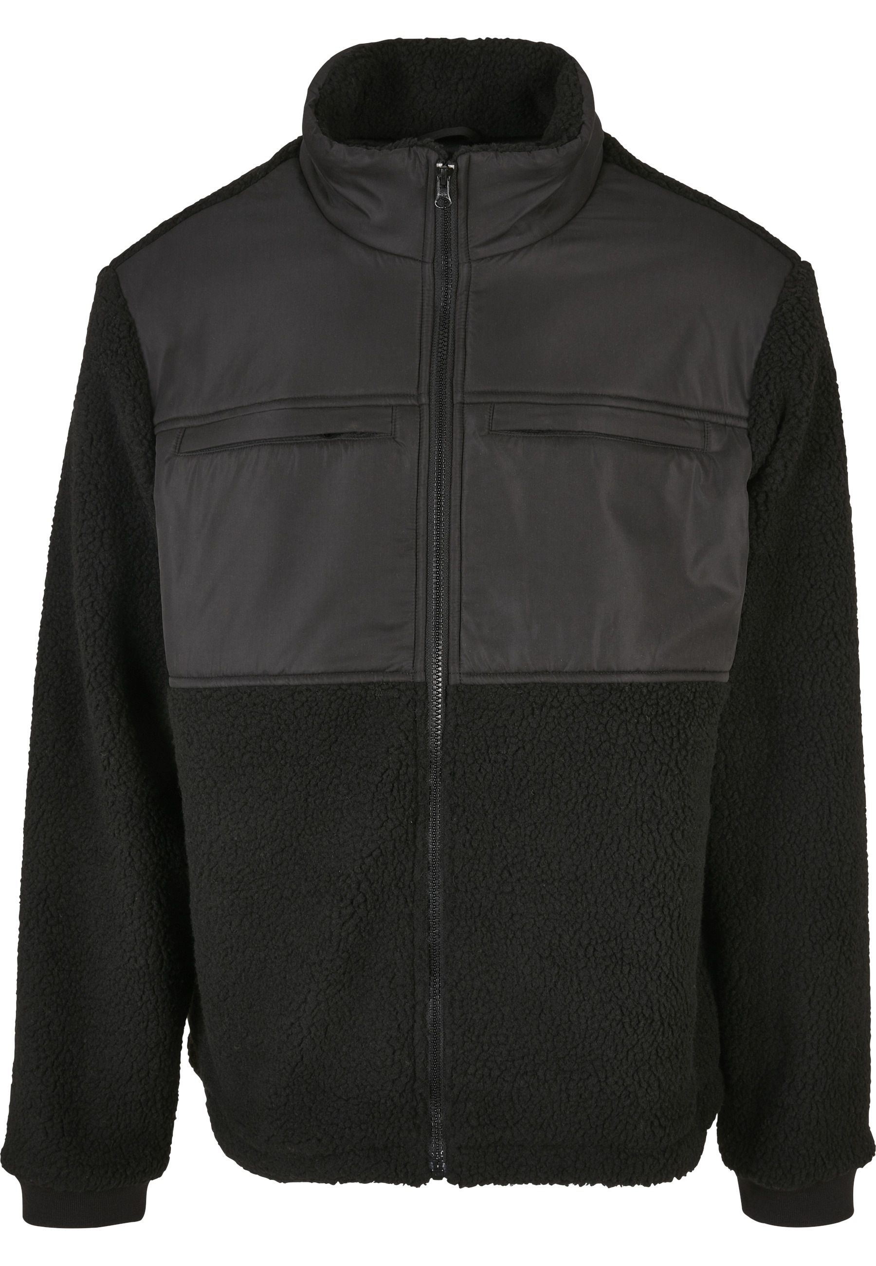 URBAN CLASSICS Winterjacke »Urban Classics Herren Patched Sherpa Jacket« 1 Stk. tlg. ohne Kapuze