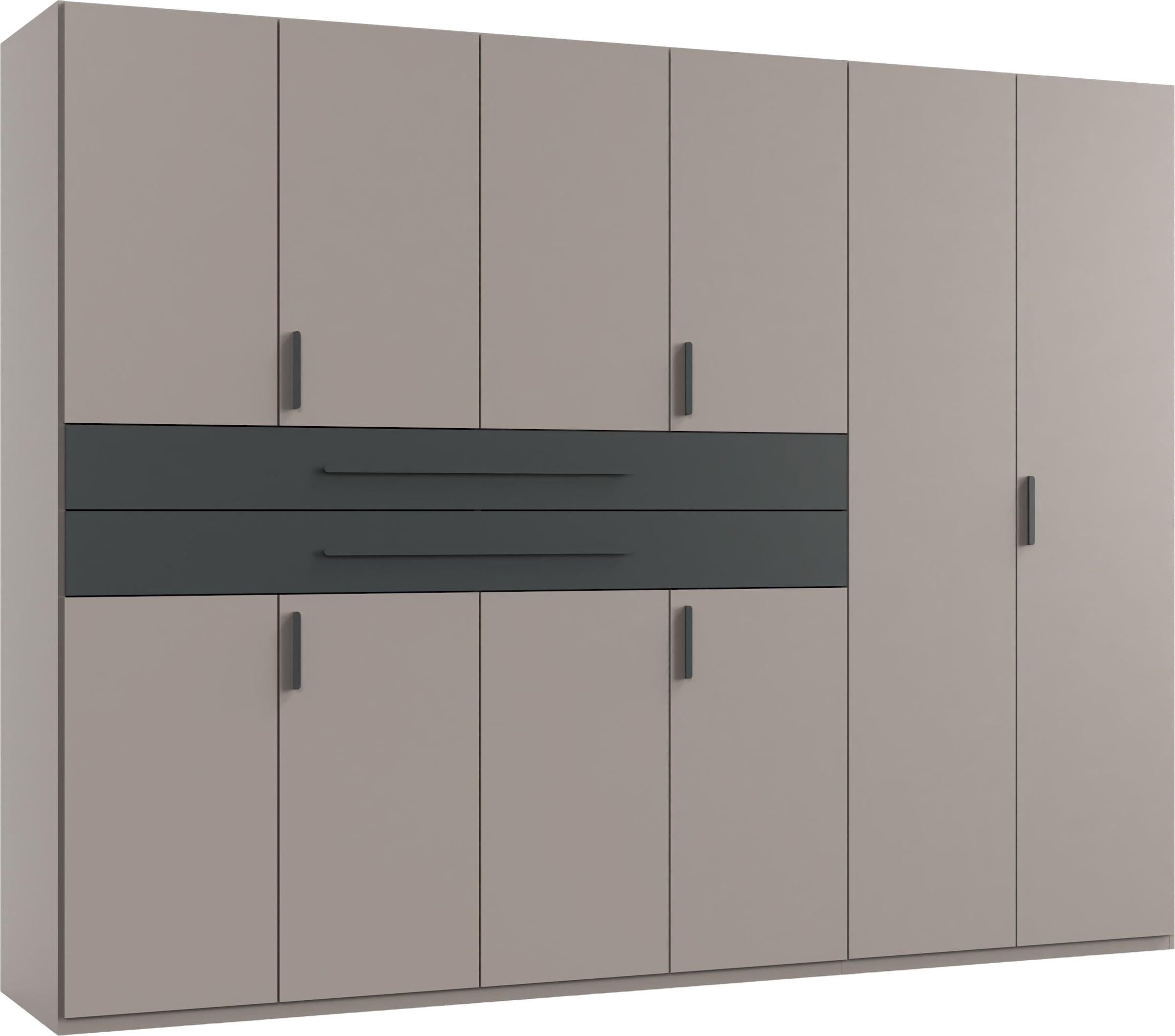 Wimex "Digit Kleiderschrank wahlweise mit oder ohne Spiegel" Schlafzimmer Schrank Bestseller im modernem Design, erhältlich in den Breiten 225cm oder 270cm (mit 8 oder 10 Türen)
