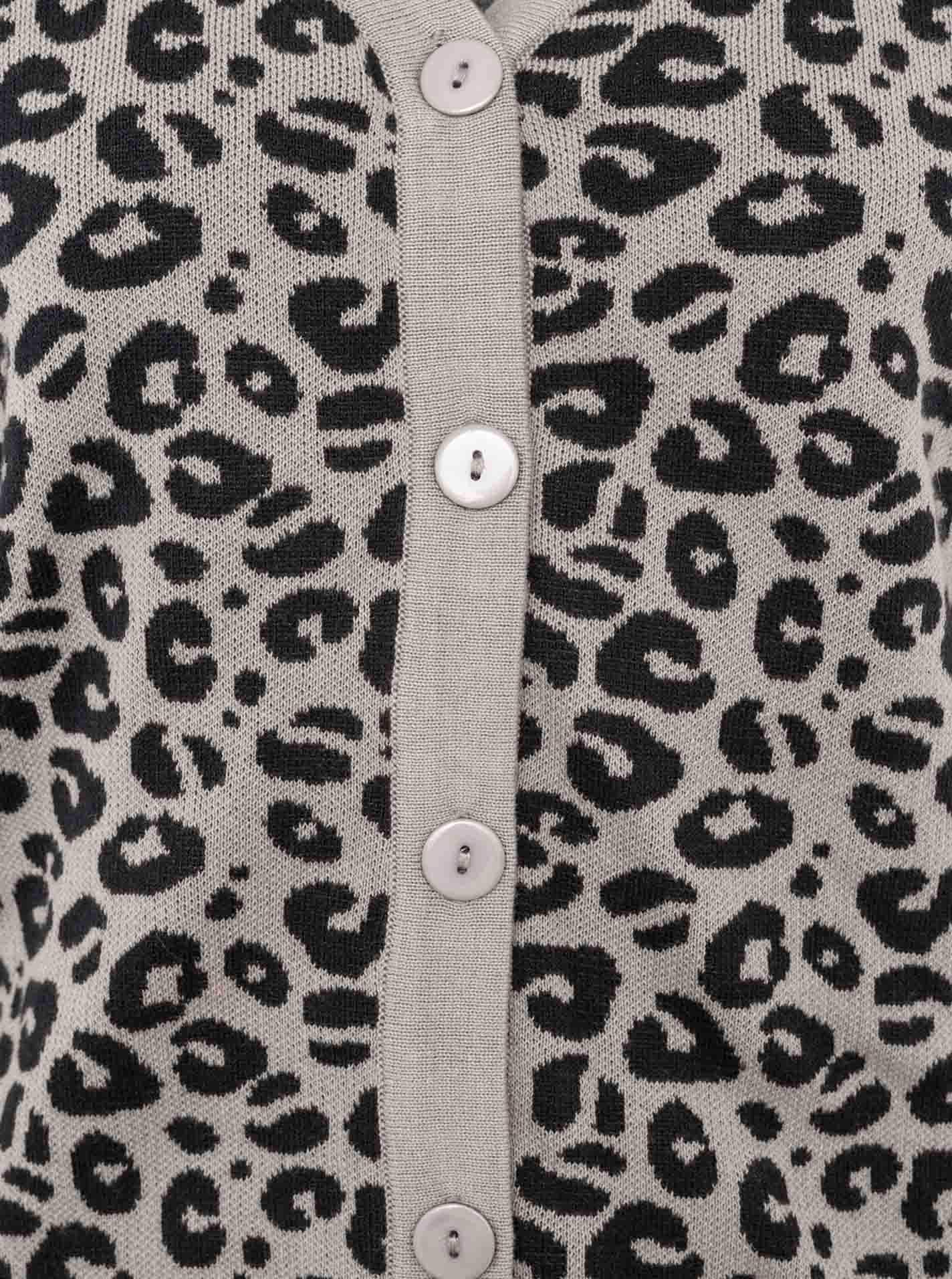 Zwillingsherz Strickjacke »"Gestrickter-Leo"«, mit Knöpfen, mit Leomuster aus reiner Baumwolle