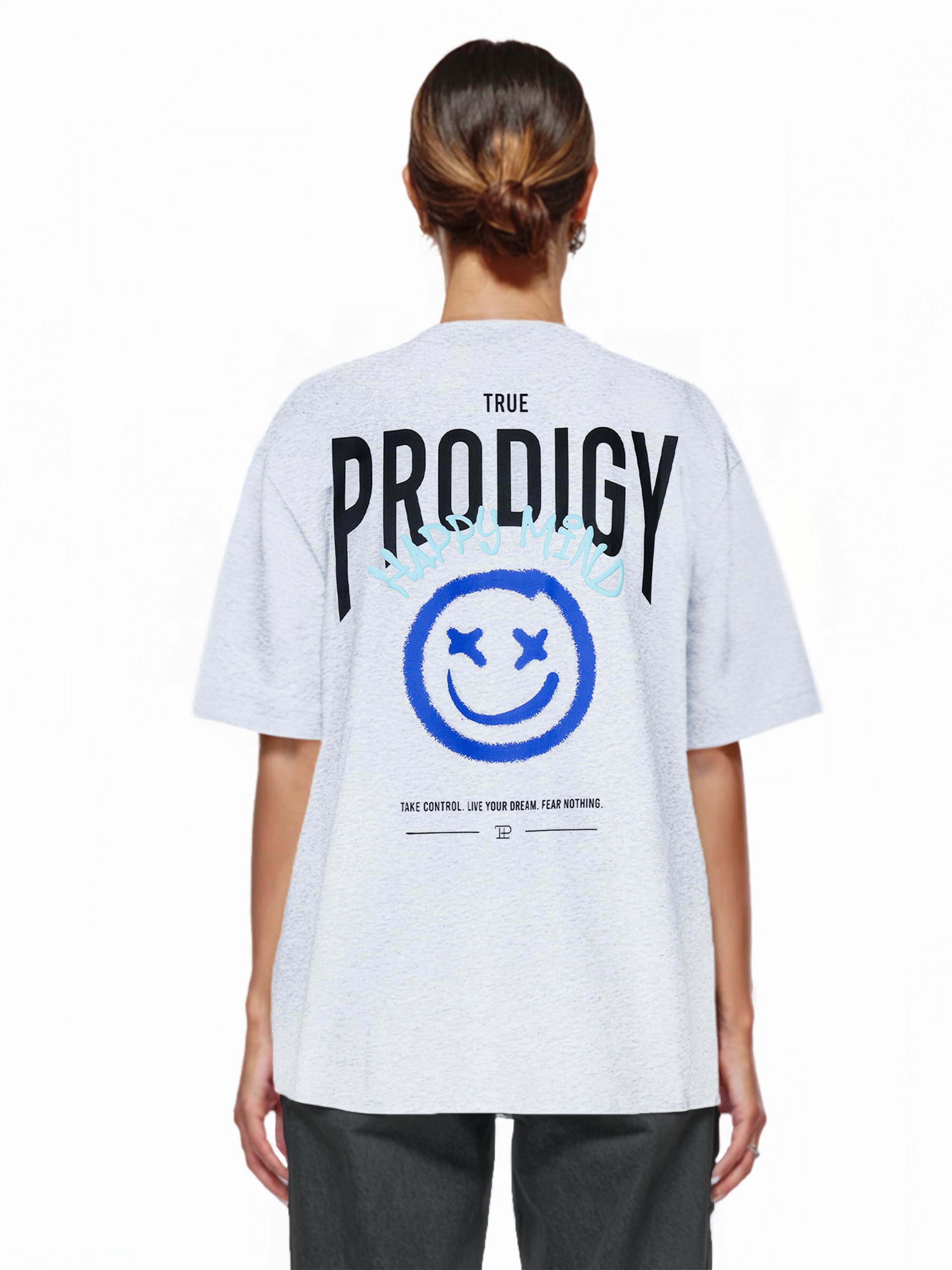 trueprodigy Oversize-Shirt "Hajin F Logo Print Oversized Rundhals"