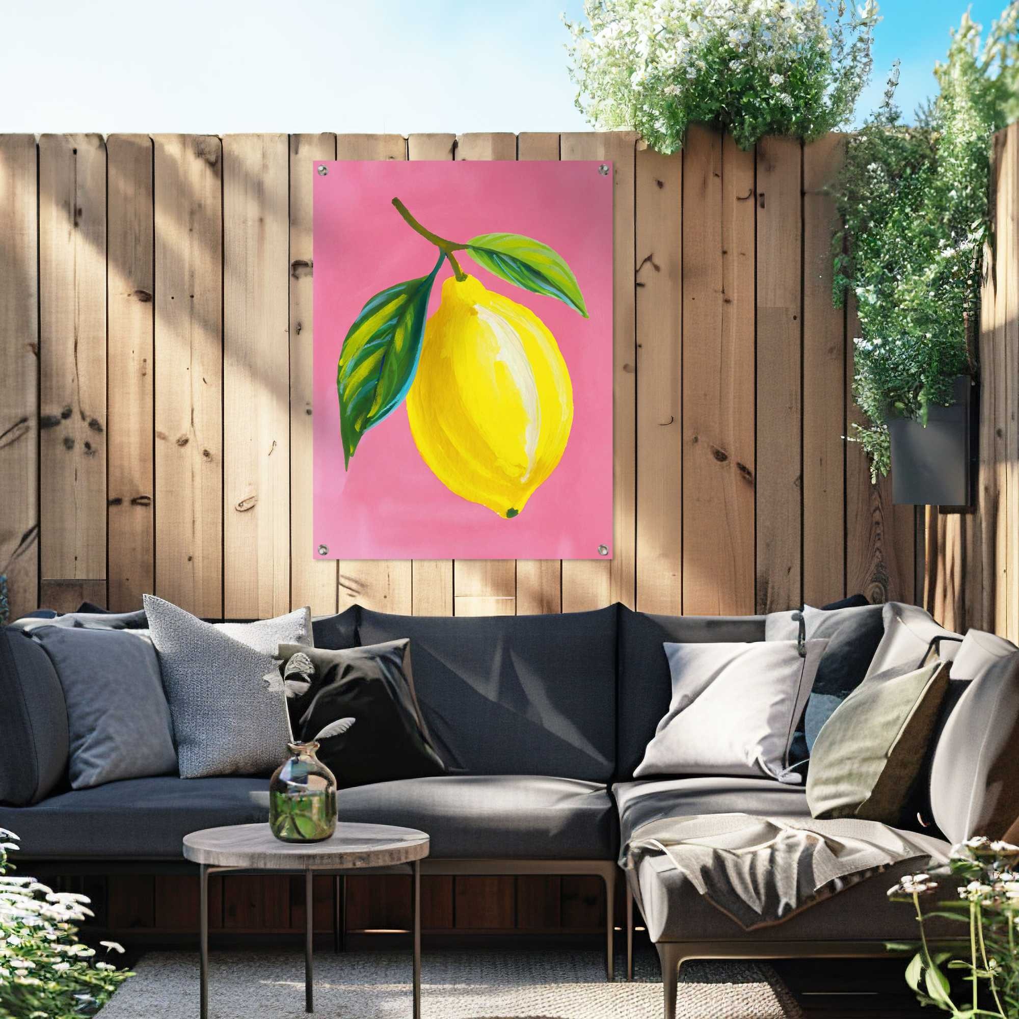Reinders Poster "Lemon on Pink", Garten - Zitrone - Gelb - Leinwand - Essen günstig online kaufen