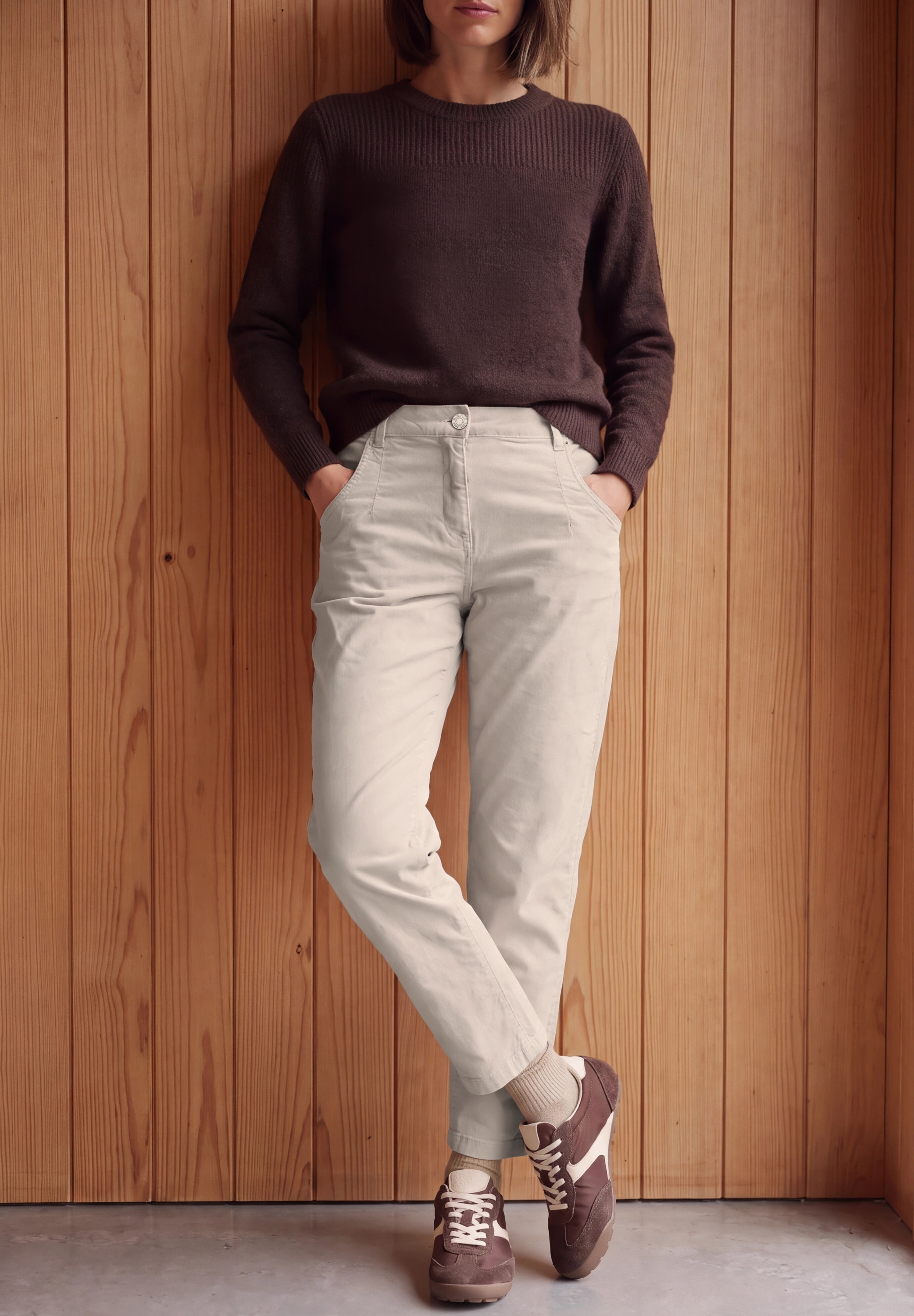 Cecil Stoffhose »Style Scarlett«  Mid Waist Barrel Leg Hose im Casual Fit / Stretch