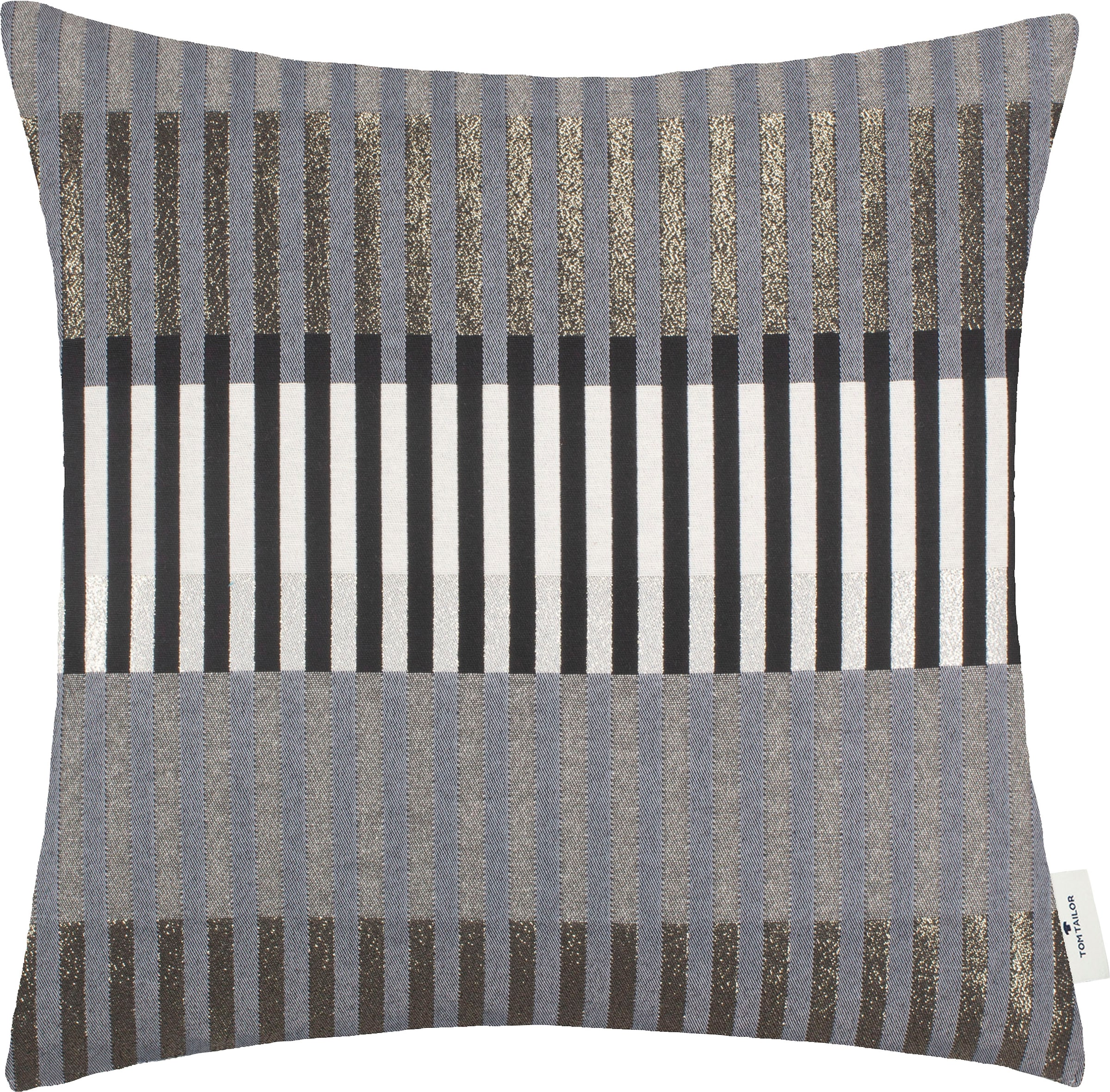 TOM TAILOR HOME Dekokissen »Glamour Stripe«, mit metallischen Effektgarnen, Kissenhülle ohne Füllung,...