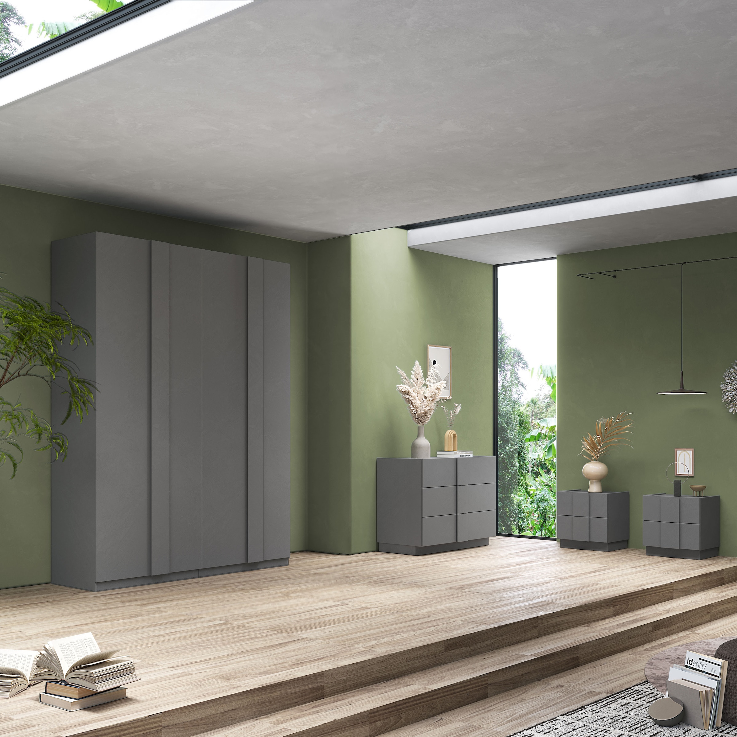 Home affaire Drehtürenschrank "Jupiter, Kleiderschrank in 3 Breiten, trendi günstig online kaufen