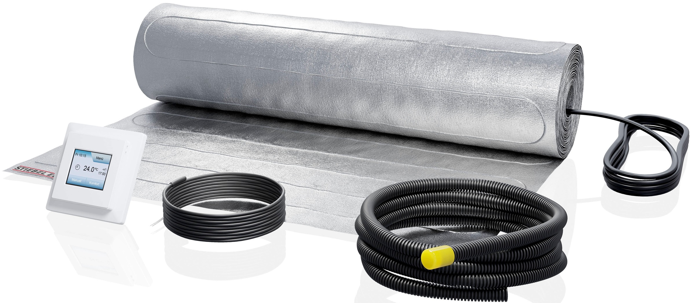 5 m² Stiebel Eltron Elektrische Fußbodenheizung FTD 140/5 Set Plus, 700 W, 230 V, inkl. RTF-TC