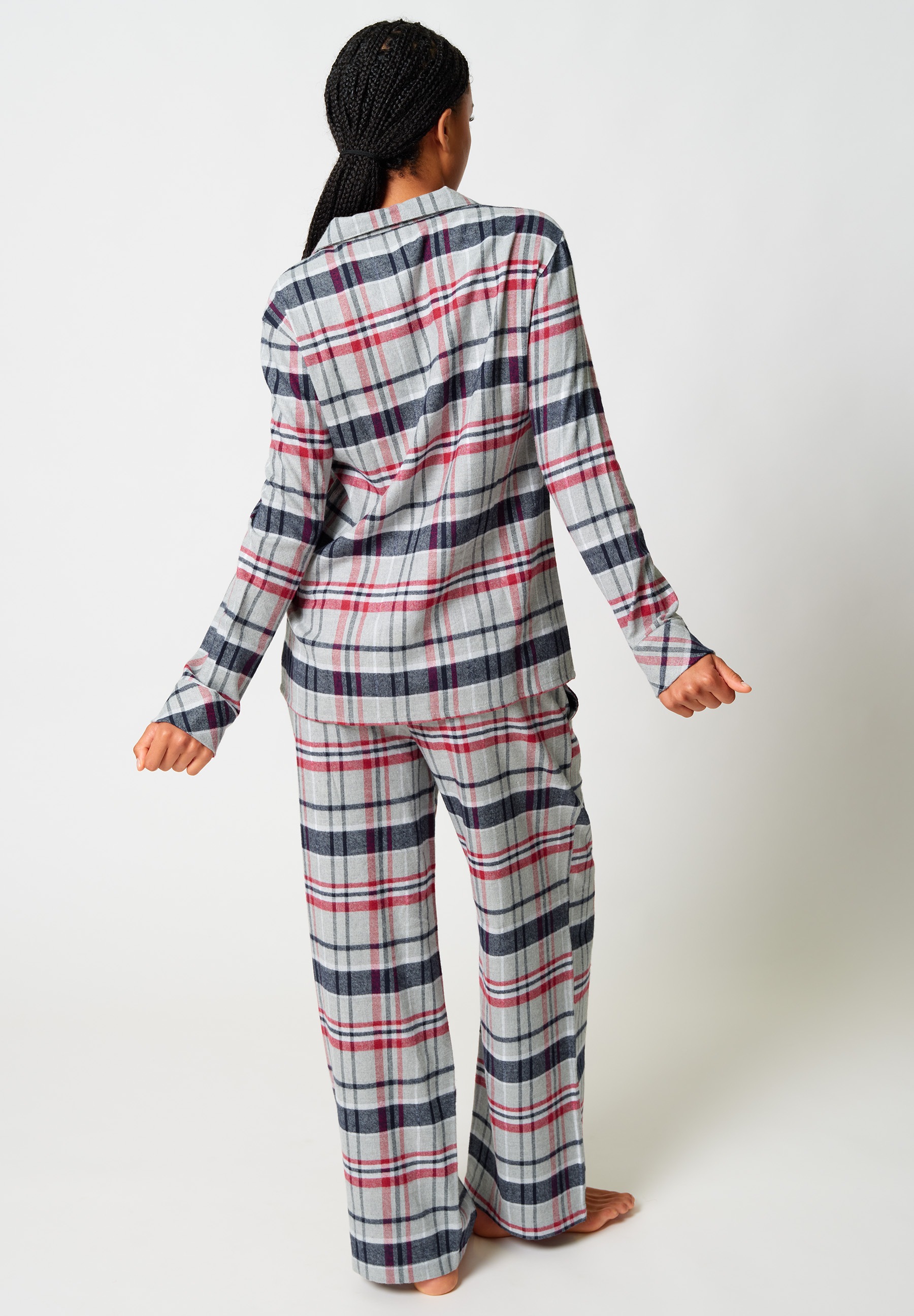 Thumbnail - Skiny Pyjama "Night In Skiny Flanell" 2 tlg. wärmend, Cotton, kuschelig weich, Bindeband, elastischer Bund
