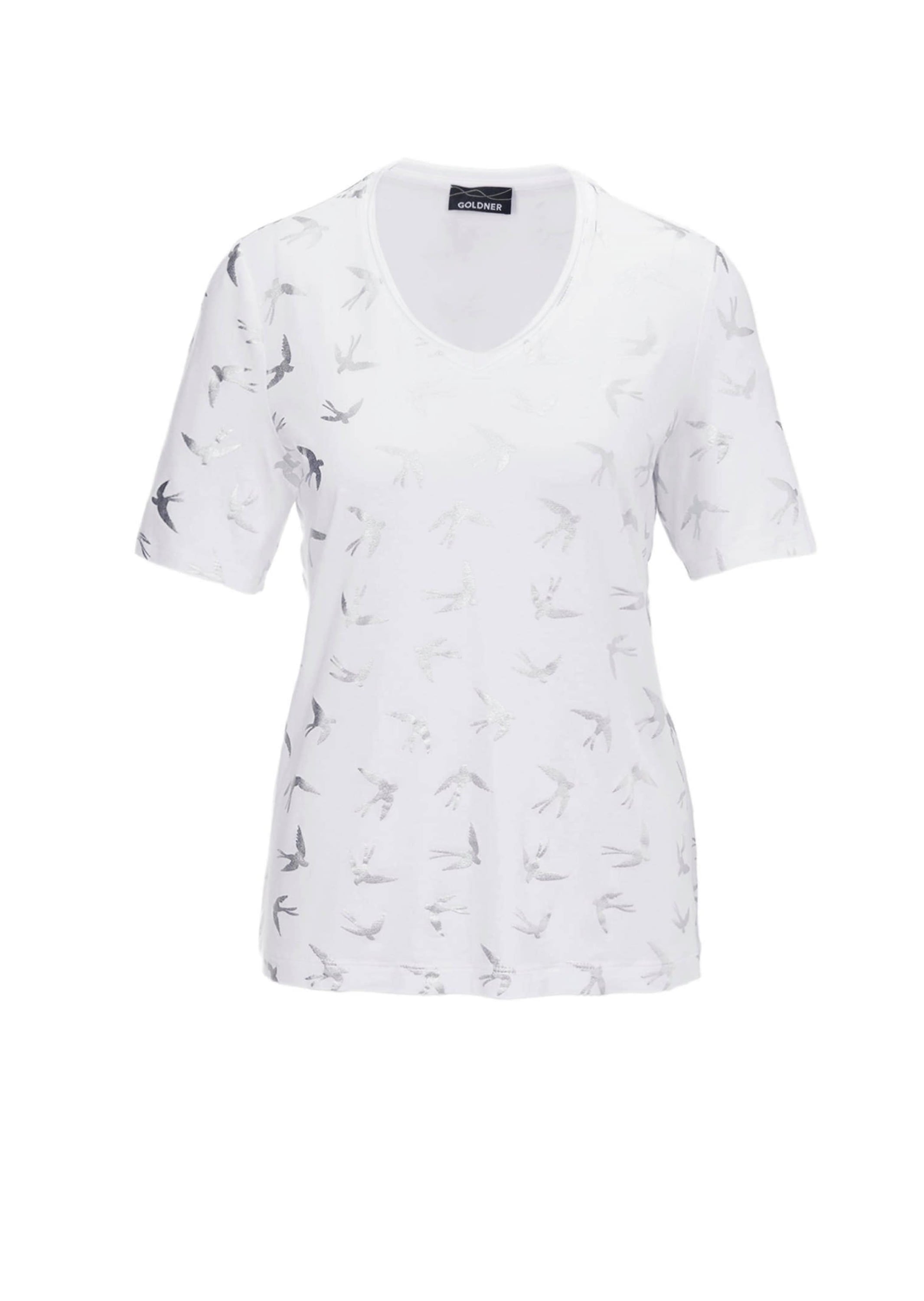 GOLDNER Print-Shirt "Topmodisches Shirt mit glänzendem Druck" Ohne günstig online kaufen