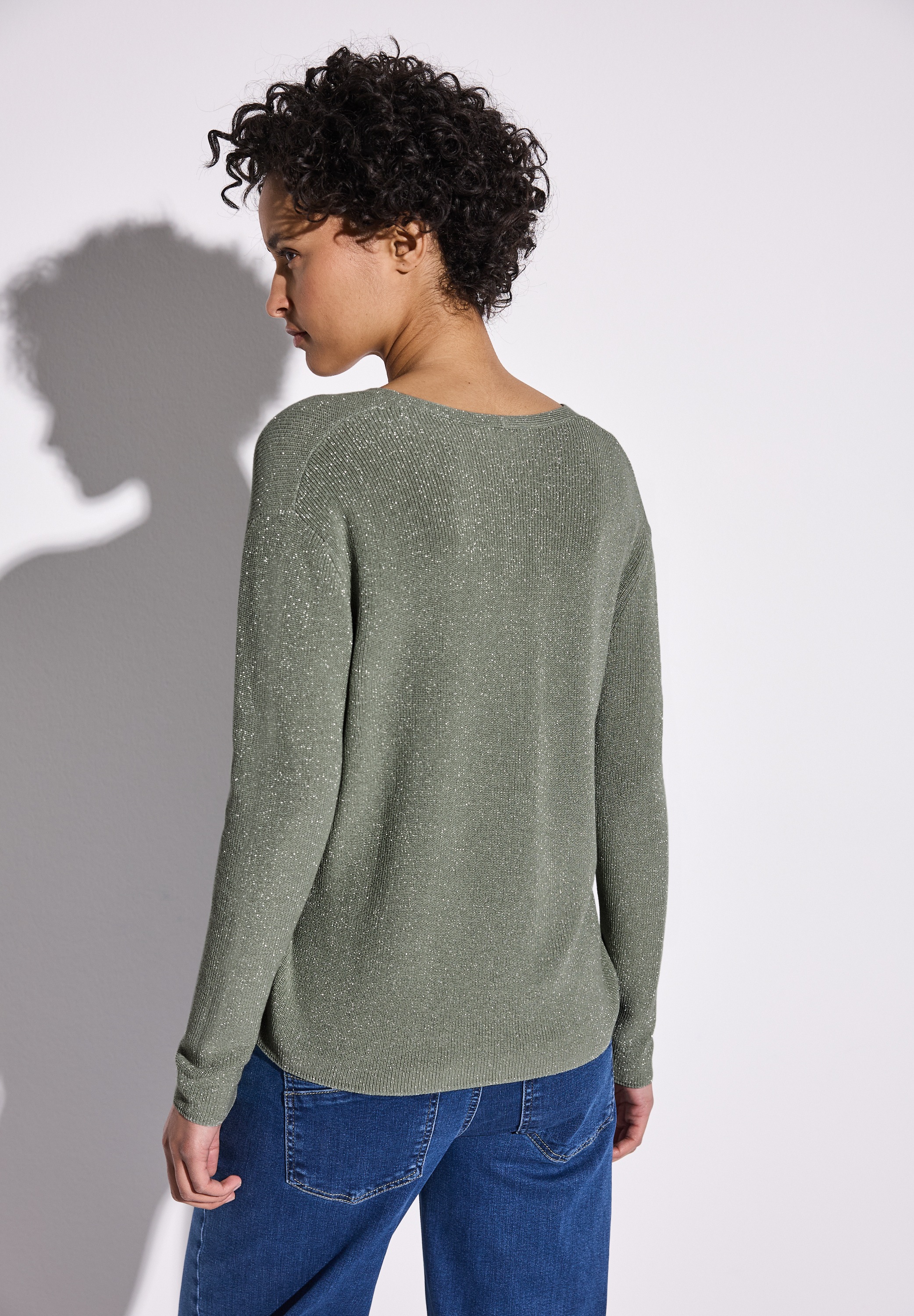 STREET ONE Strickpullover mit metallisierten Fasern günstig online kaufen