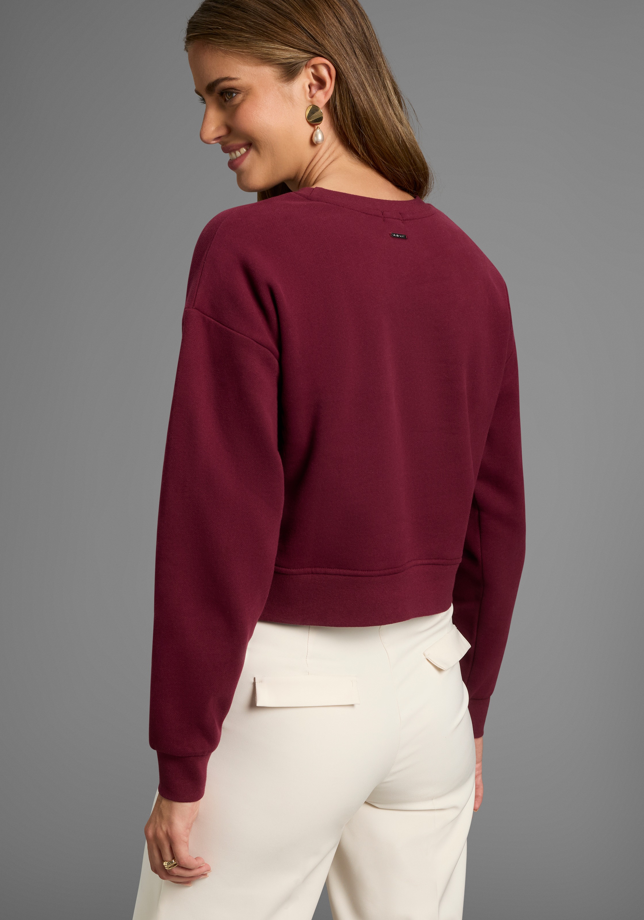Laura Scott Sweatshirt, Cropped Form günstig online kaufen