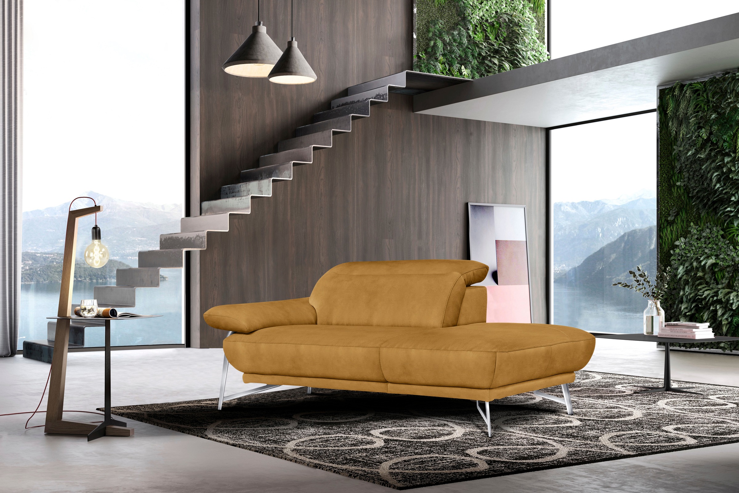Egoitaliano Ottomane "Anais, Designsofa mit hohem Sitzkomfort, Designfuß", günstig online kaufen