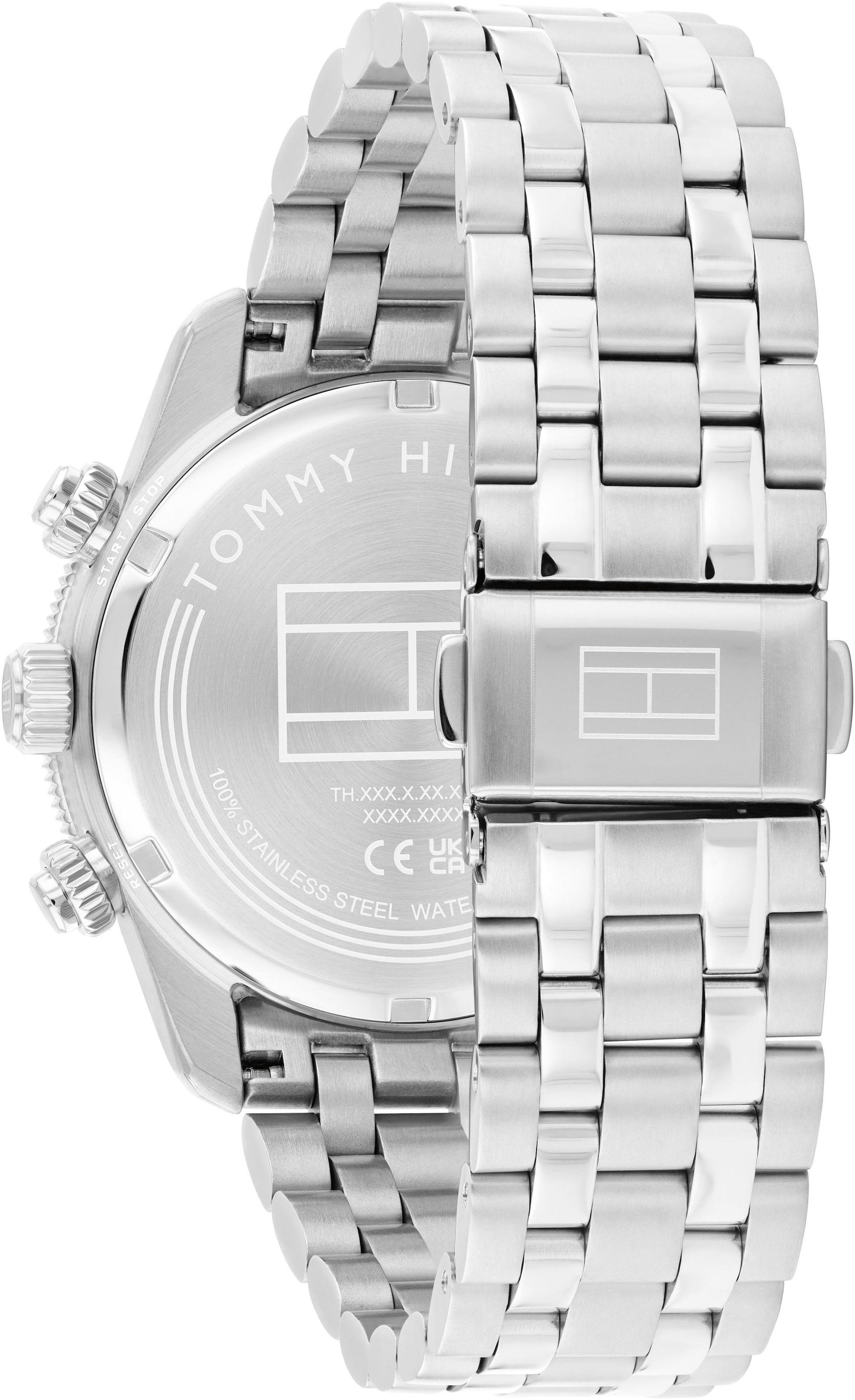 Tommy Hilfiger Chronograph »TH85 CHRONOGRAPH«, Quarzuhr, Armbanduhr, Herrenuhr, Edelstahlarmband, analog, Tag