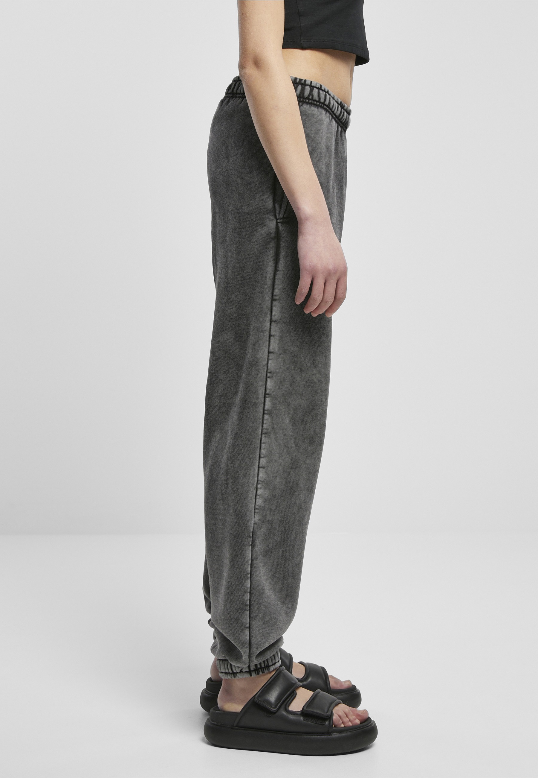 URBAN CLASSICS Sweathose »Urban Classics Damen Ladies High Waist Stone Washed Sweat Pants«