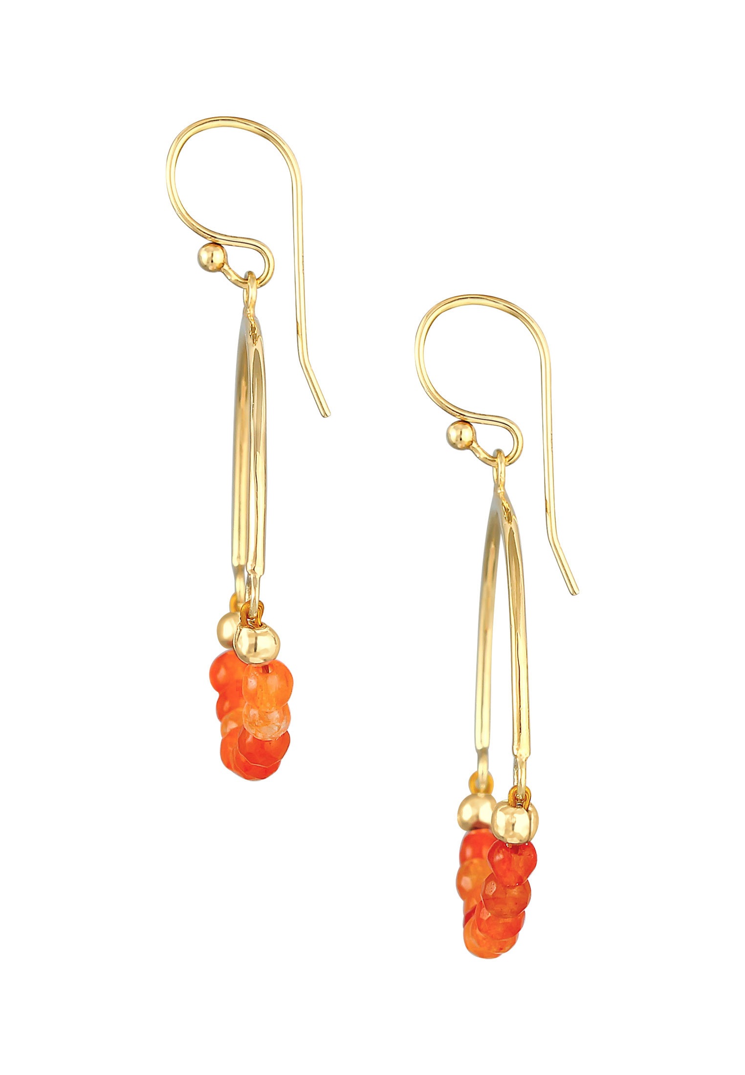 ELLI Agate Bead Earrings Gold 925 Sterling Silver 2