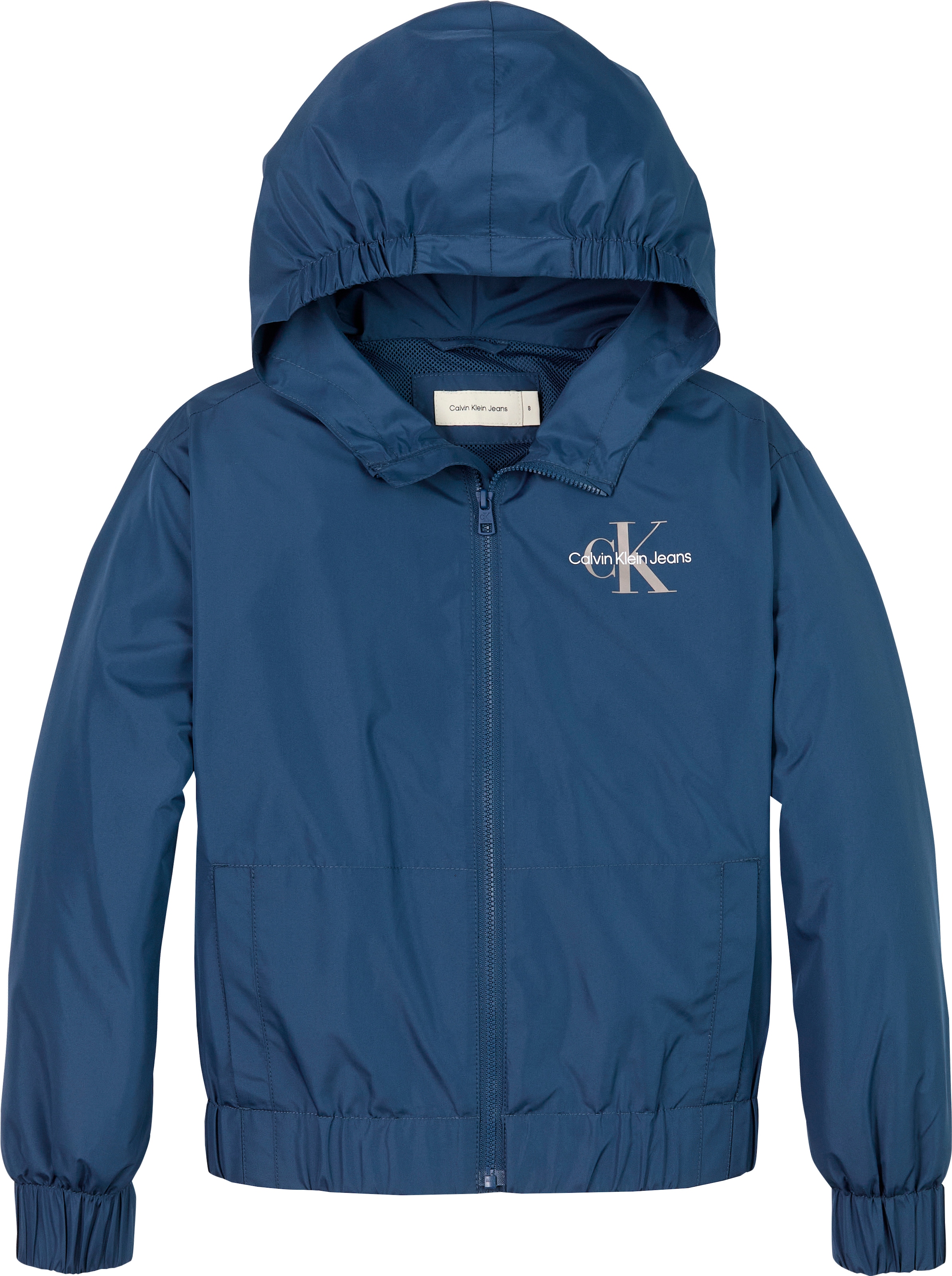 Calvin Klein Jeans Blouson »MONOLOGO ESSENTIAL JACKET«, mit Kapuze, Kinder bis 16 Jahre