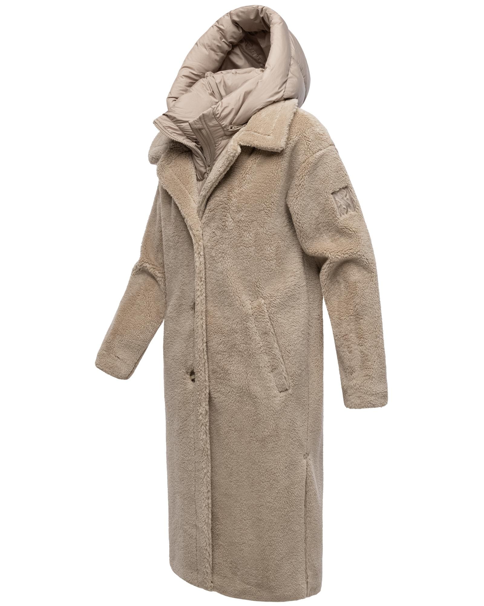 Navahoo Wintermantel »Teddyzauber 14«, Plüschmantel aus Teddyfleece mit abnehbmarem Krageneinsatz