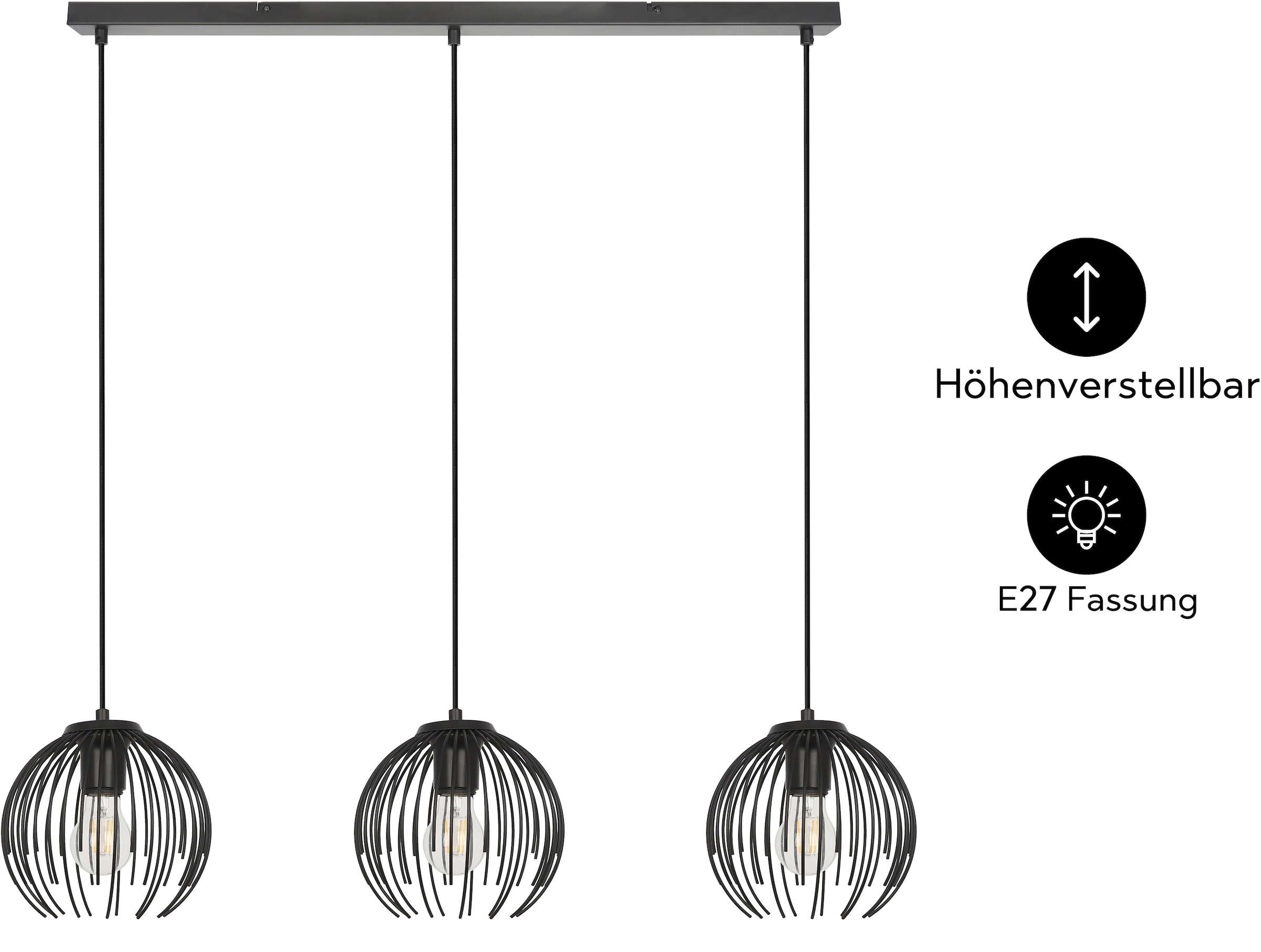 OTTO home Pendelleuchte »Tonnia« E27 1 Stk. höhenverstellbar, besondere Optik