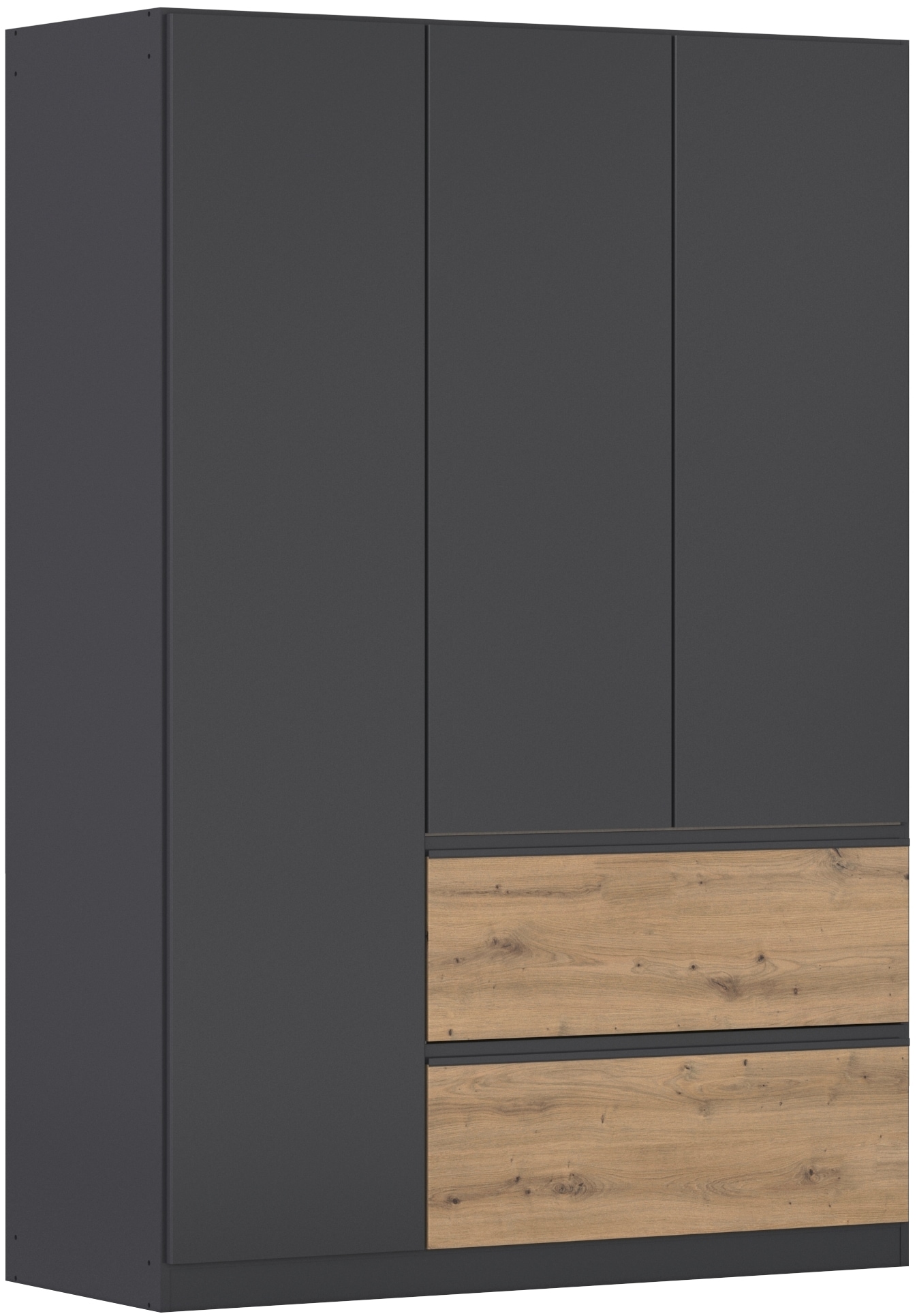 rauch "Kleiderschrank Schrank Garderobe Wäscheschrank Schlafzimmer JOEL" in 3 verschiedenen Ausstattungen BASIC/CLASSIC/PREMIUM, mit zwei Schubladen, mit Push-to-Open Funktion MADE IN GERMANY