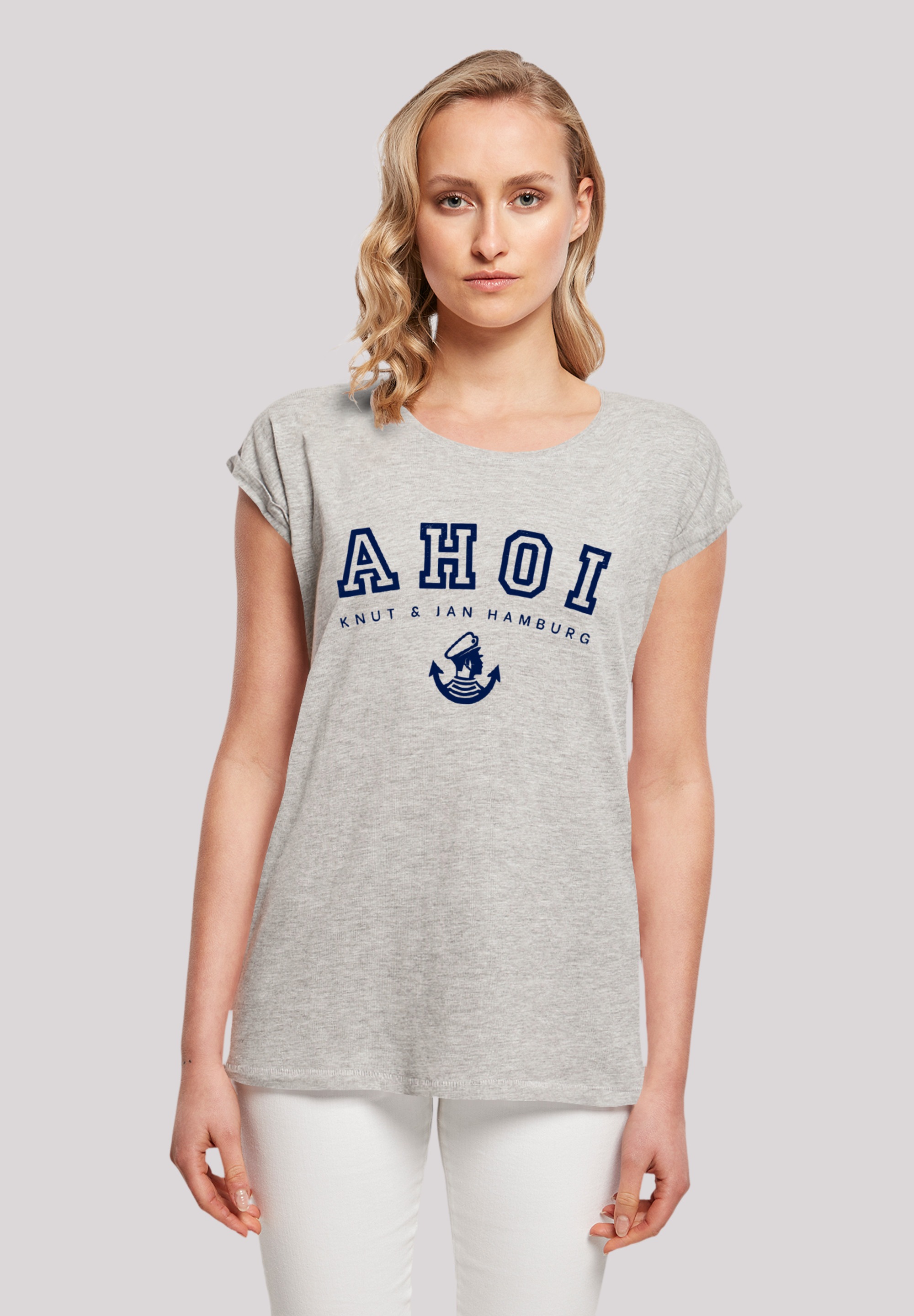 F4NT4STIC T-Shirt "Ahoi Knut & Jan Hamburg", Print