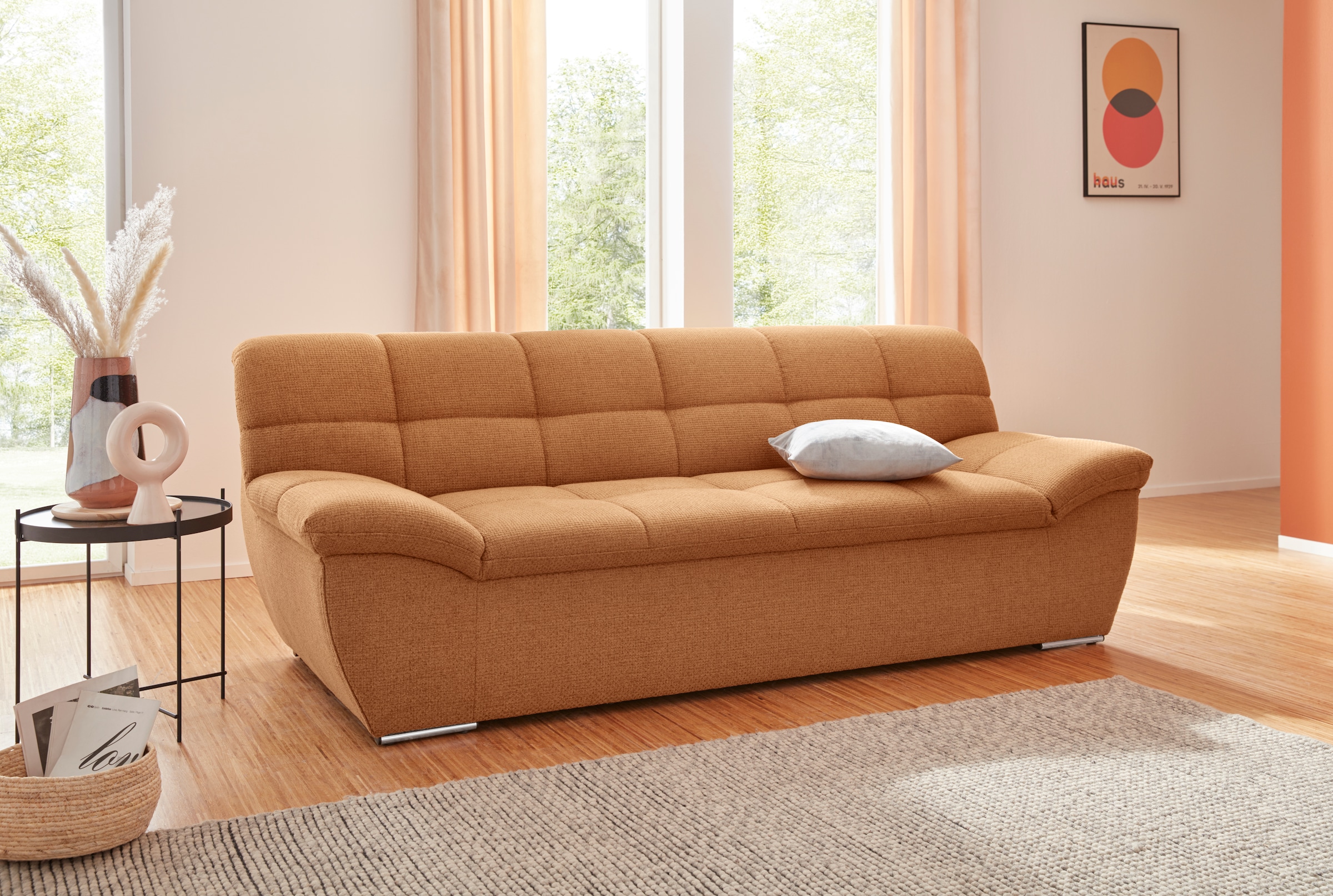 DOMO collection 2-Sitzer "Lagoa, moderne Sitzheftung, bequem & komfortabel, Breite 211cm" frei im Raum stellbar, in großer Farbauswahl