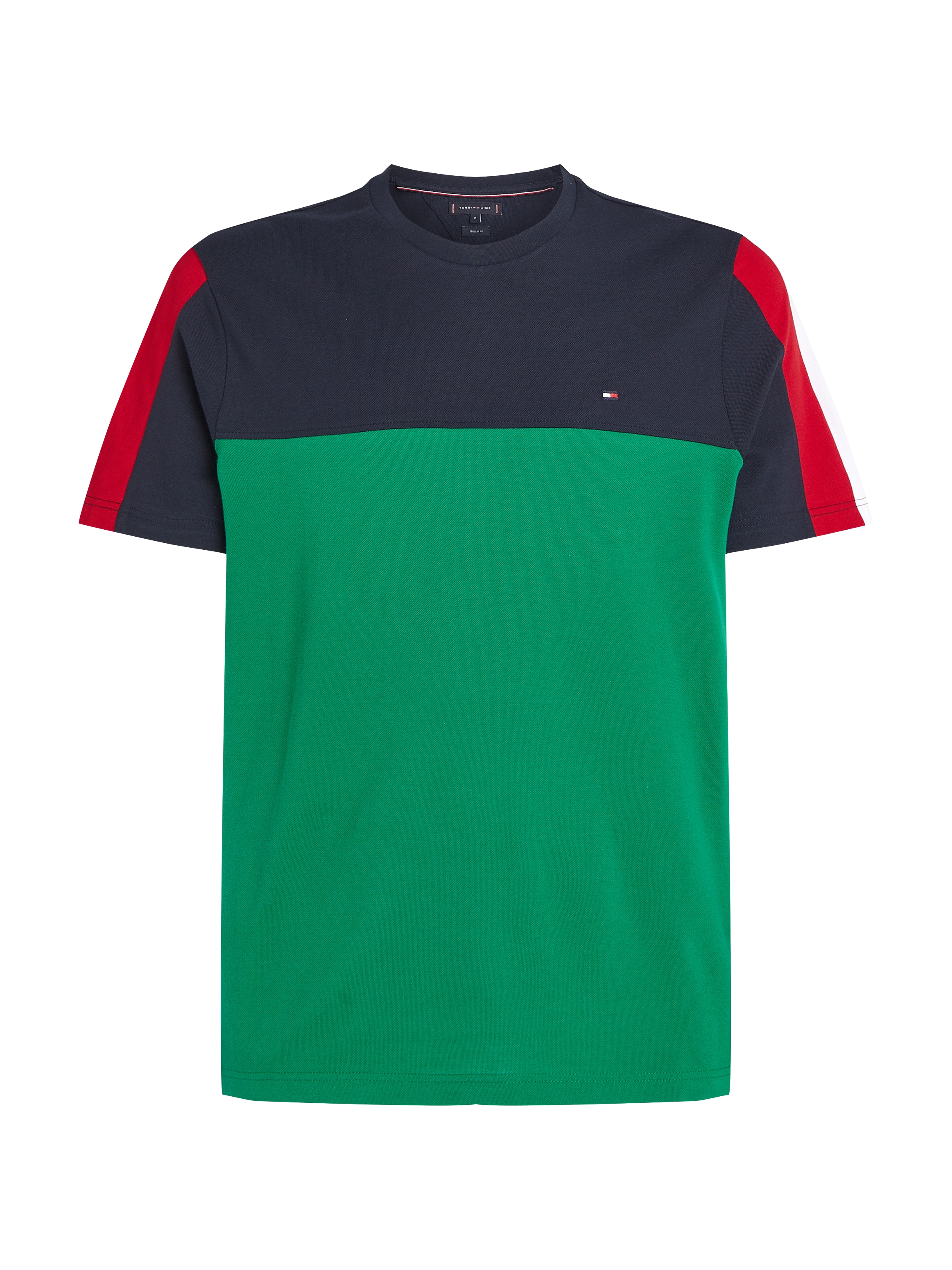 Tommy Hilfiger T-Shirt »GLOBAL STRIPE COLOURBLOCK TEE«, im modischen Colorblocking