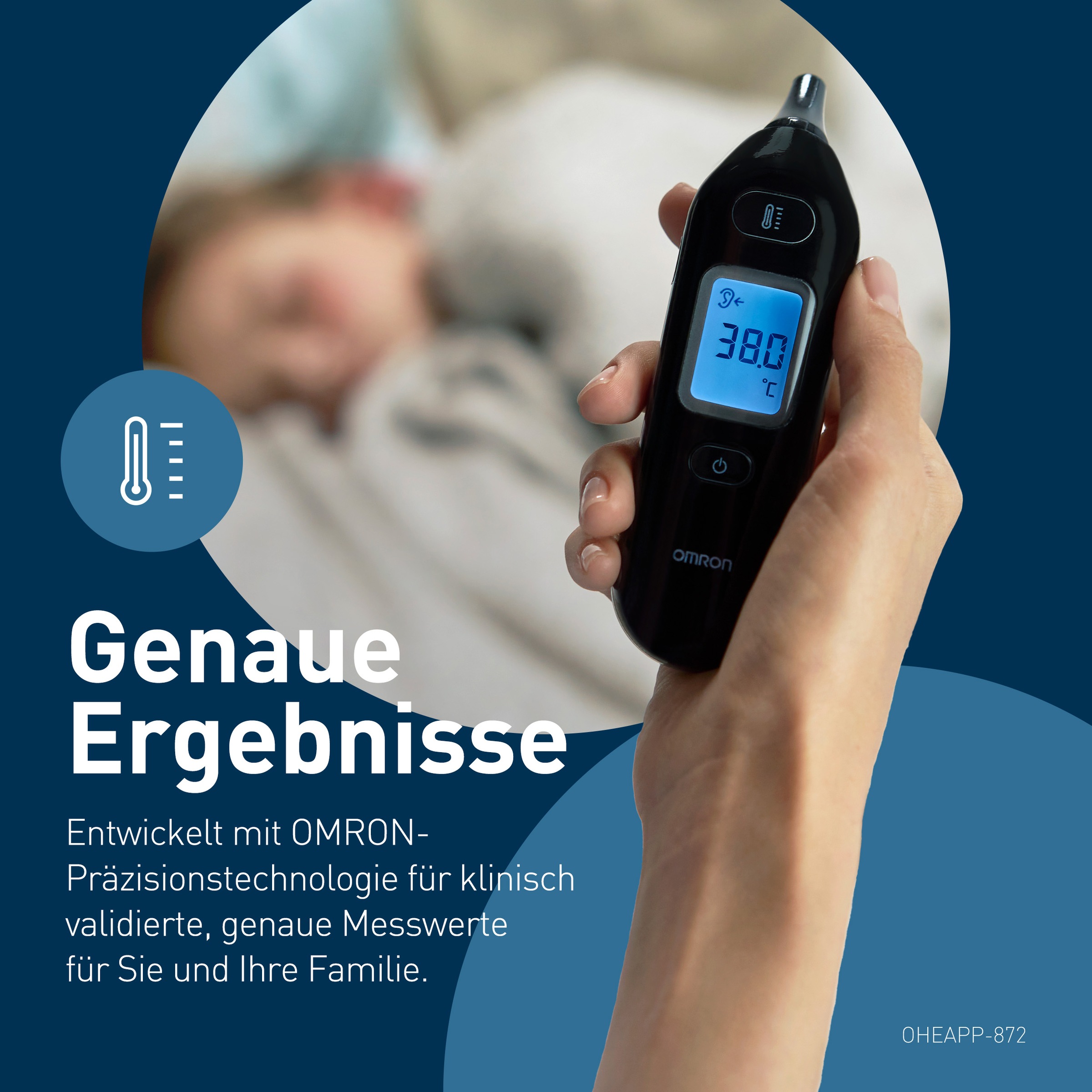 Thumbnail - Omron Ohr-Fieberthermometer "Gentle Temp 533" Schnelle, präzise 1-Sekunden-Messung, keine Einweg-Schutzhüllen nötig