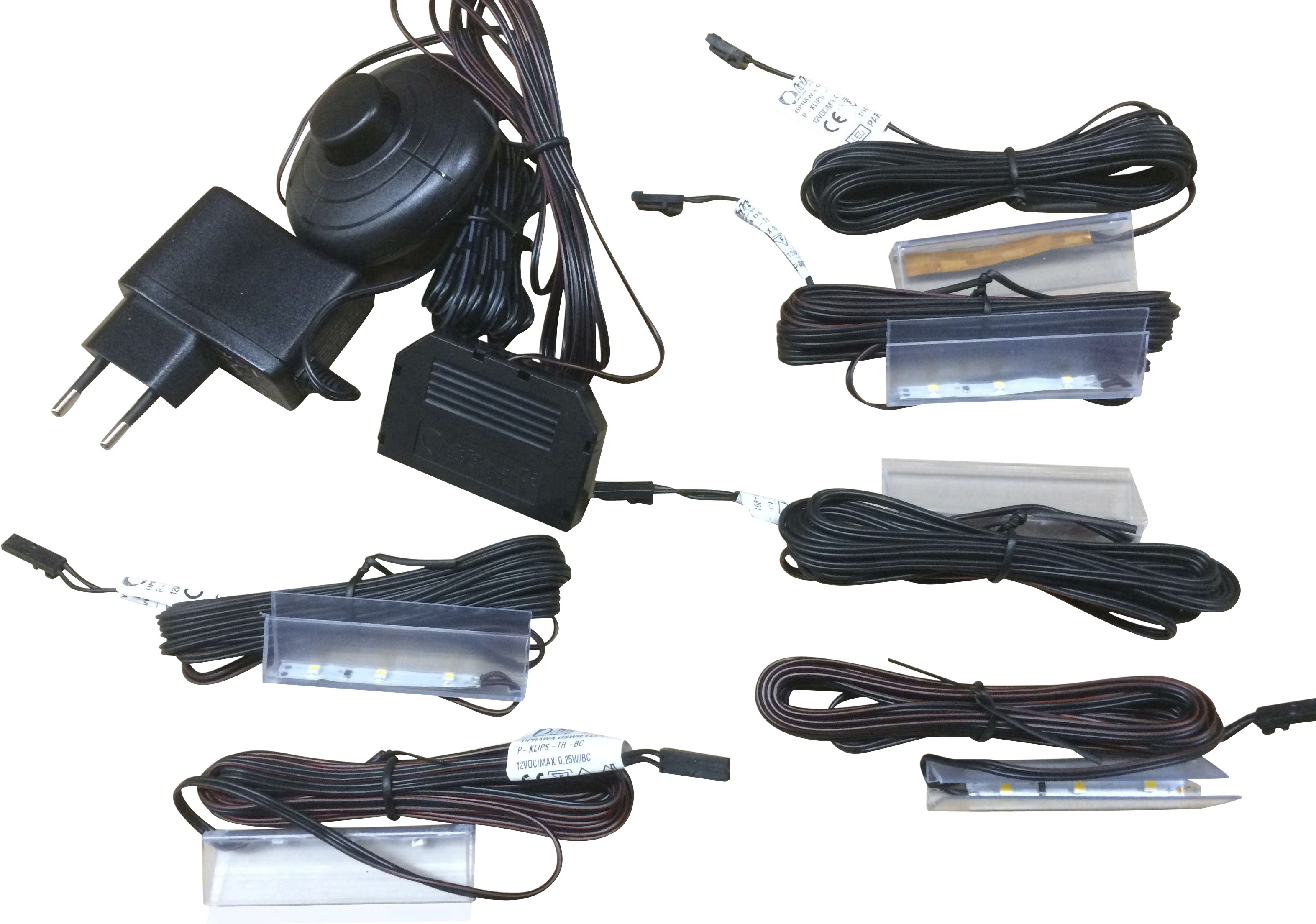 Home affaire LED Schrankinnenraumbeleuchtung "Glaskantenbeleuchtung" LED-Board 6 Stk. Warmweiß