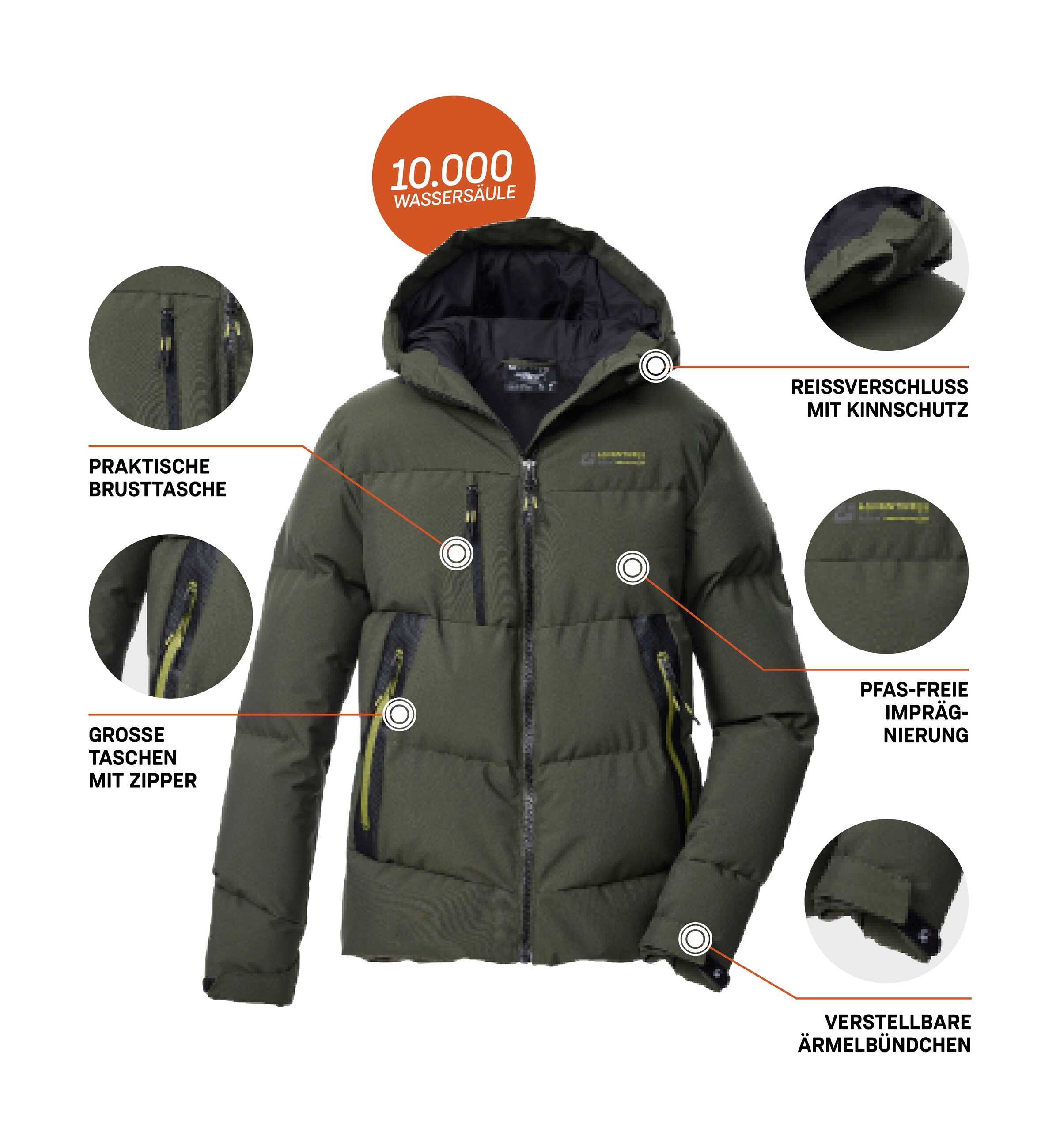 Killtec Steppjacke »KOW 239 BYS QLTD JCKT«, Winddichte, wasserabweisende Kinderjacke mit verstellbaren Bündchen