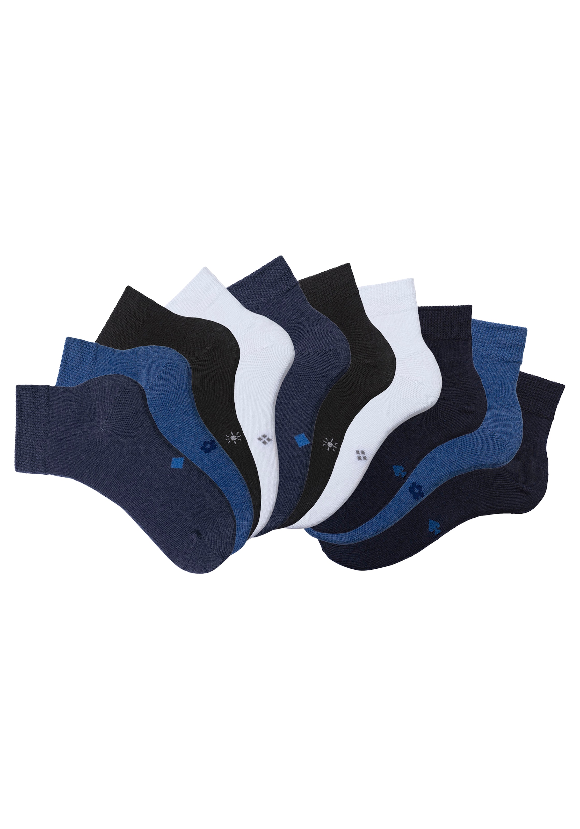 H.I.S Kurzsocken Packung, 10 Stk. tlg. mit eingestrickten Symbolen günstig online kaufen