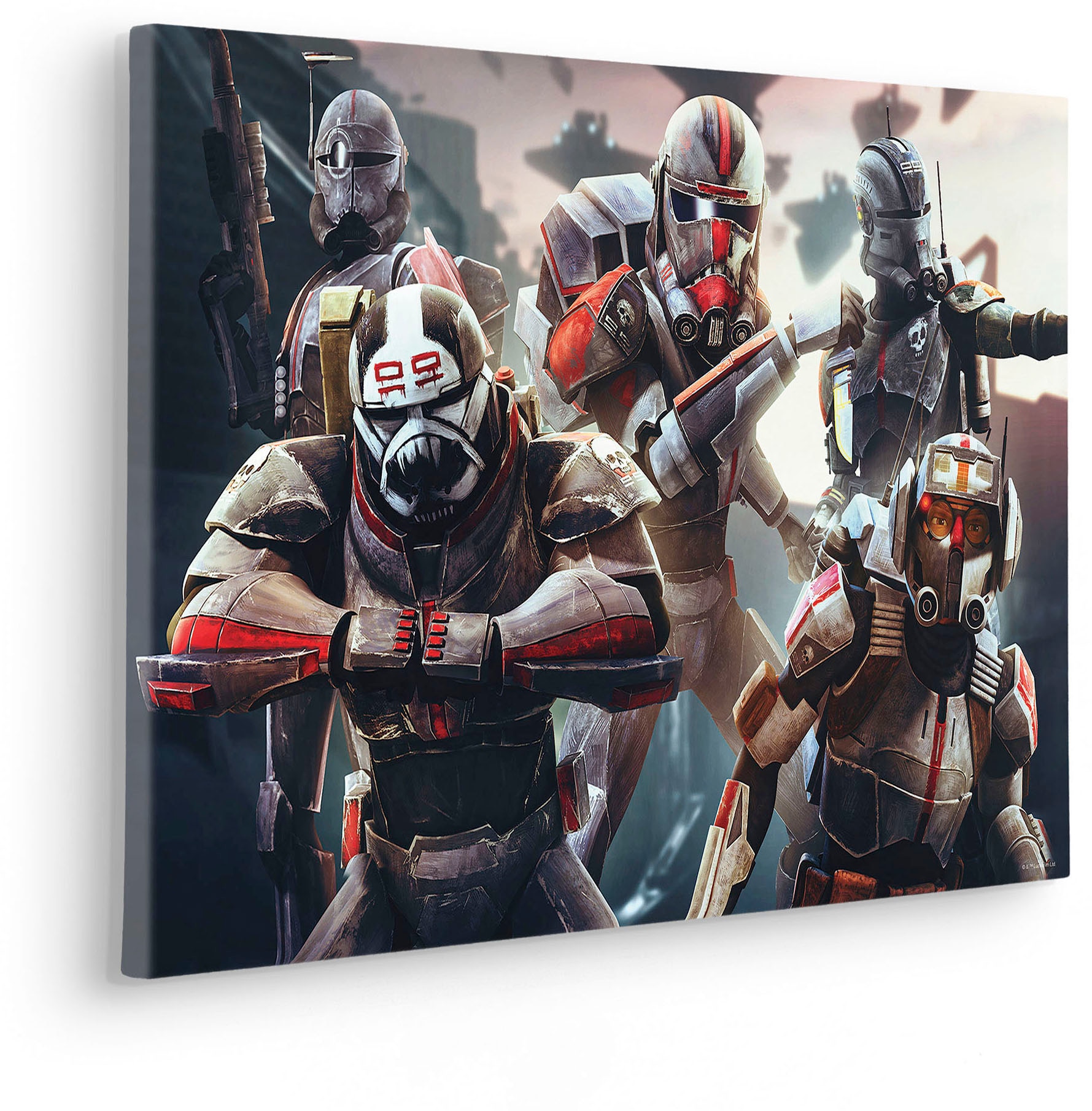 Komar Leinwandbild »Star Wars Bad Batch Ready to Fight - Größe 60 x 40 cm«, Disney, (1 St., 60 x 40 cm (Breite x Höhe), Keilrahmenbild mit Echtholzrahmen, Kinderzimmer