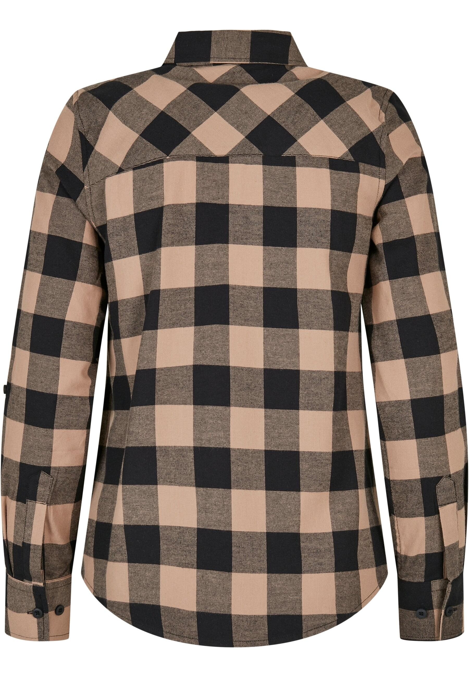 URBAN CLASSICS Langarmhemd »Urban Classics Damen Ladies Turnup Checked Flanell Shirt«, (1 tlg.)