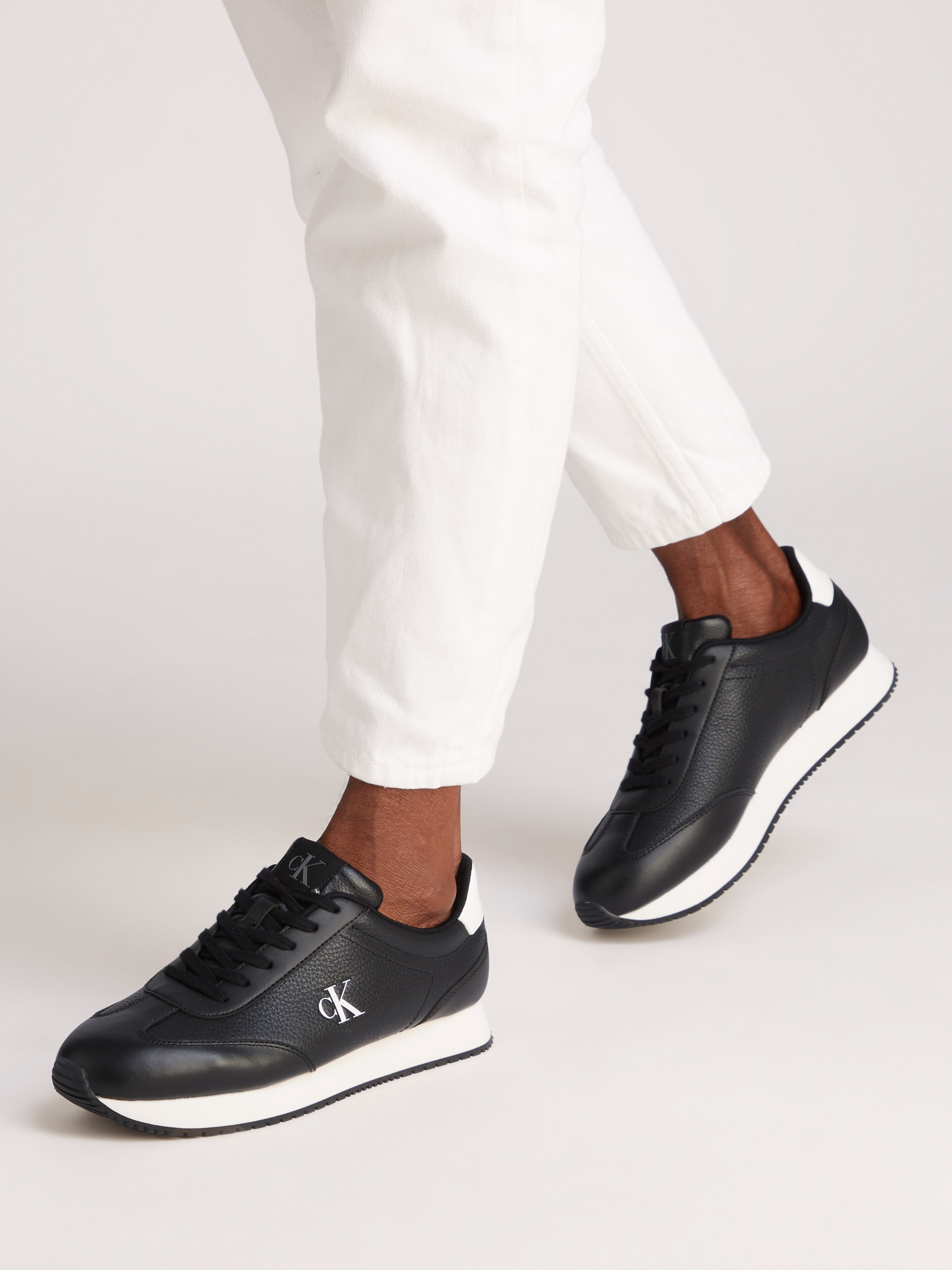Calvin Klein Jeans Plateausneaker »RUNNER LACEUP TC«, Freizeitschuh, Halbschuh, Schnürschuh mit Kontrast-Logo