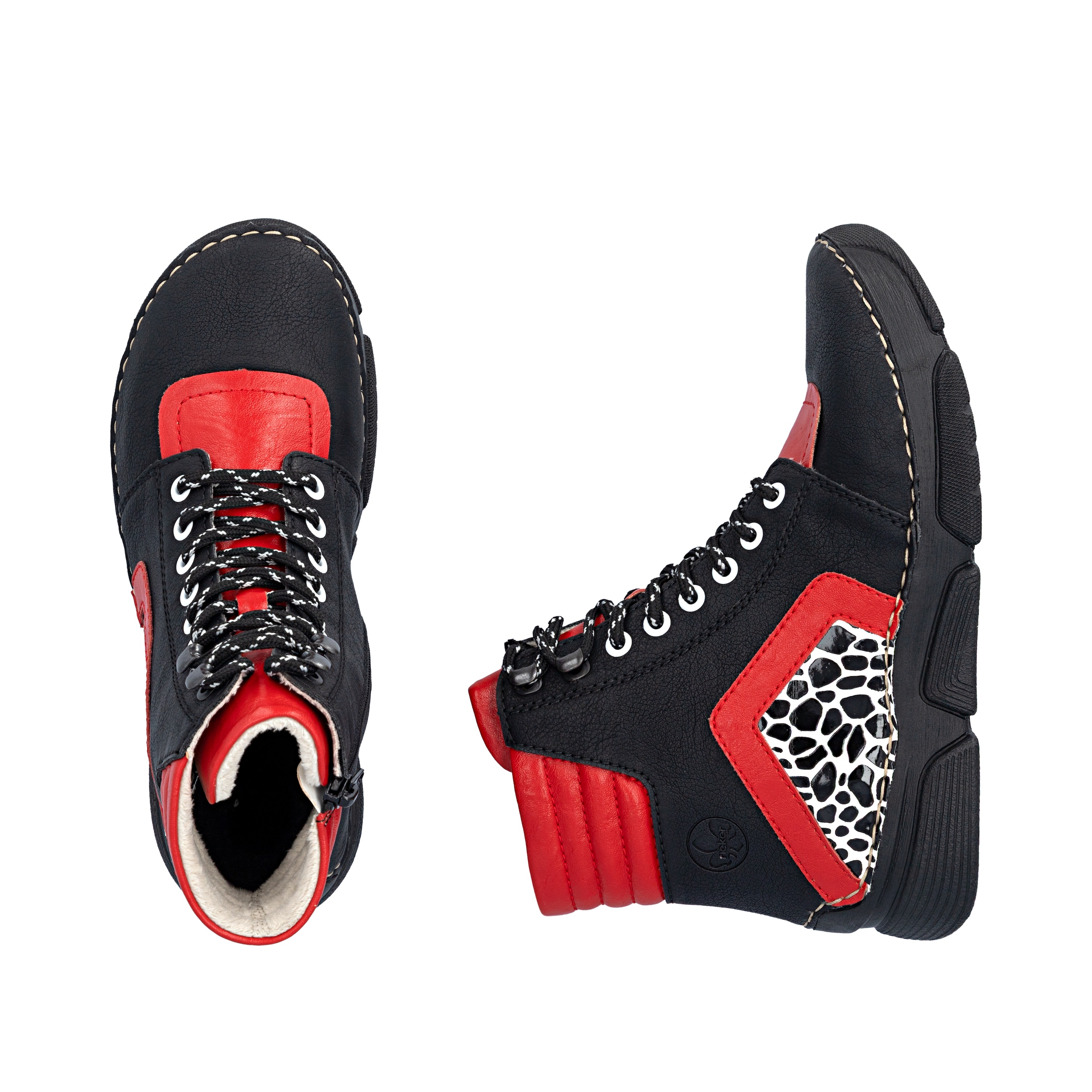 Rieker Sneakerboots  Schnürboots, Schnürstiefelette mit zusätzlichem Innenreißverschluss