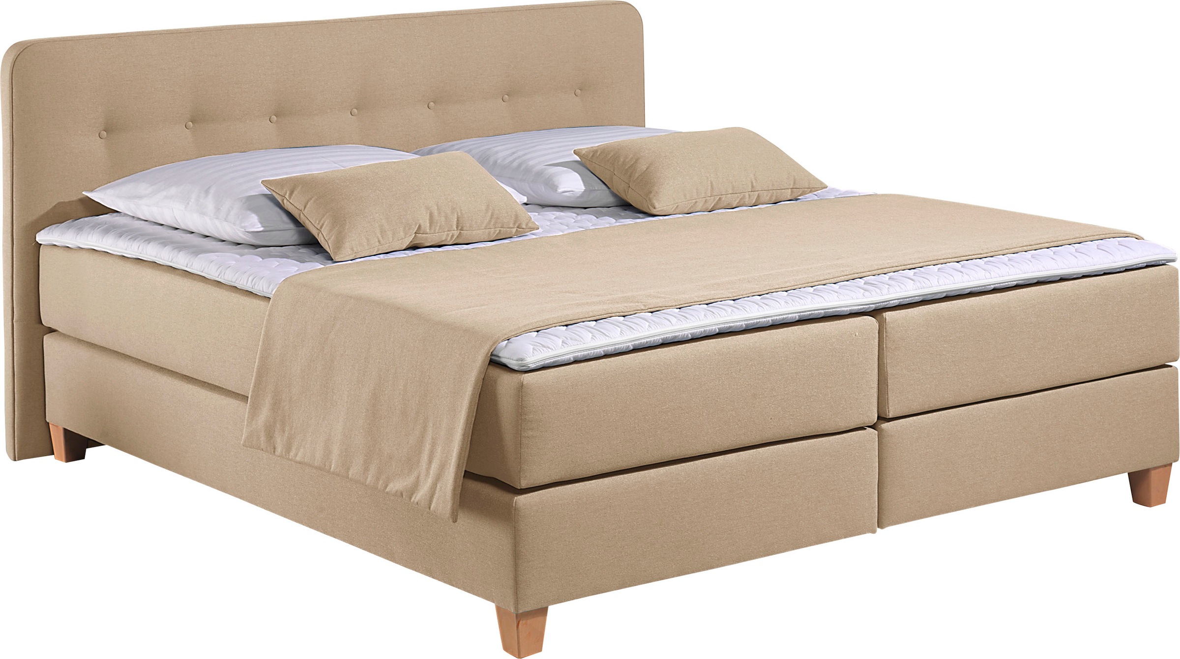 Home affaire Boxspringbett »Fargo«, inkl. Topper, in 3 Matratzenarten, viele Farben,... kaufen