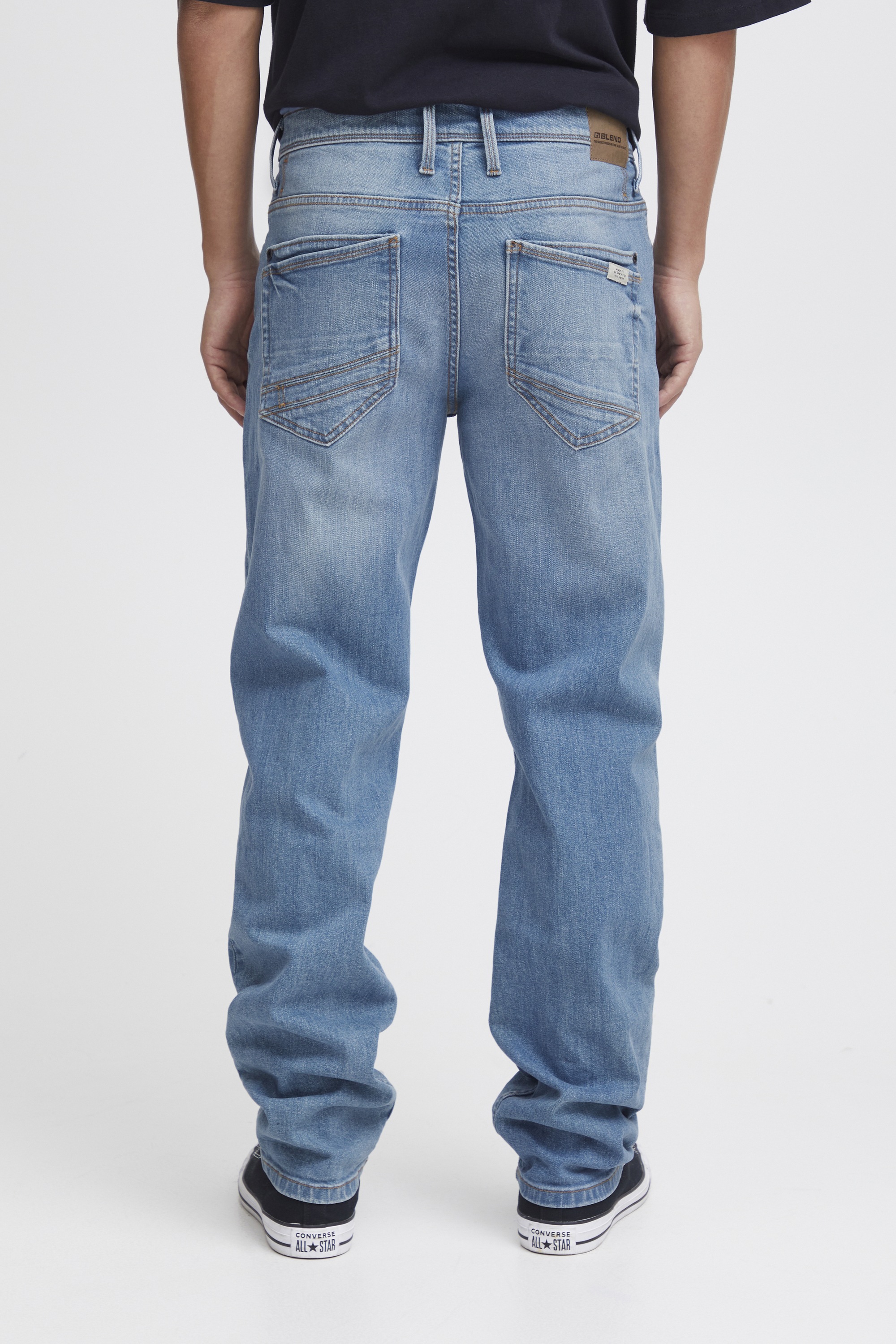 Relaxhose BLEND "BHRock", Herren, Gr. 38, Länge 34, light blau, Jeans, 98% Baumwolle, 2% Elasthan, unifarben, regular fit normal, Hosen Relaxhose, Jeanshose mit normalem Bund und geradem Bein - Rock Fit 6