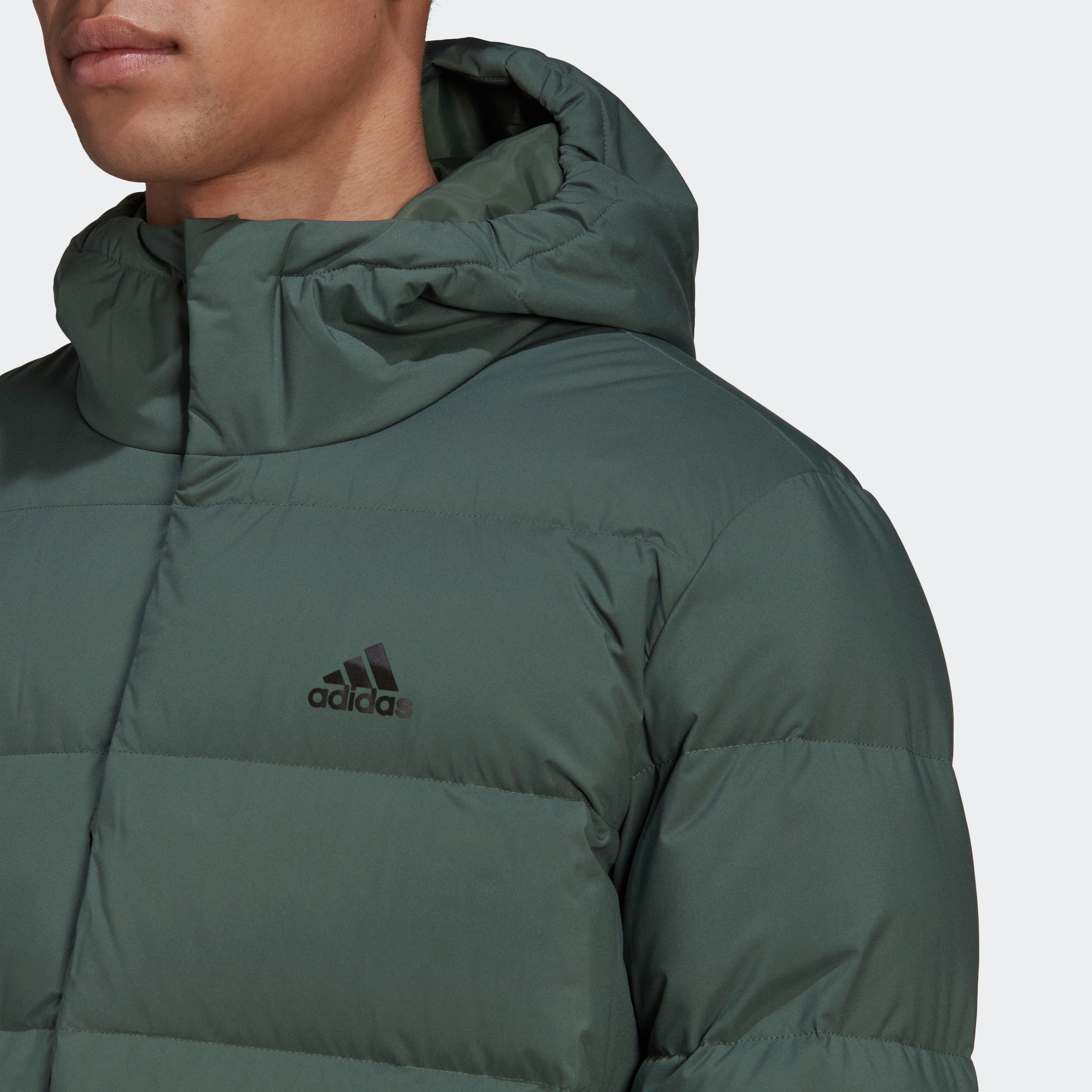 adidas Sportswear Outdoorjacke »HELIONIC HOODED DAUNENJACKE«, mit Kapuze