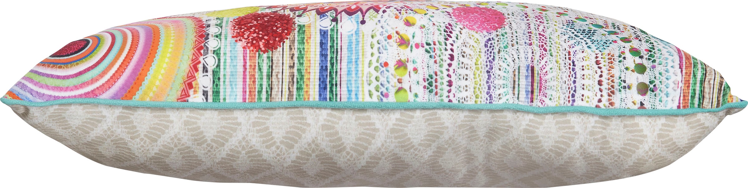hip Dekokissen »Inessa«, Mit Füllung, 1 Stück, Biese, 30x60, Wendeoptik, Weich, Mandala, Sand