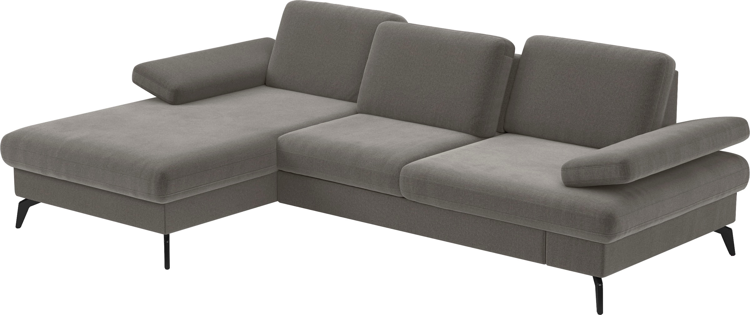 sit&more Ecksofa »Morris L-Form, inkl. Sitztiefenverstellung«, wahlweise mit Armteilverstellung, Bettfunktion & Bettkasten