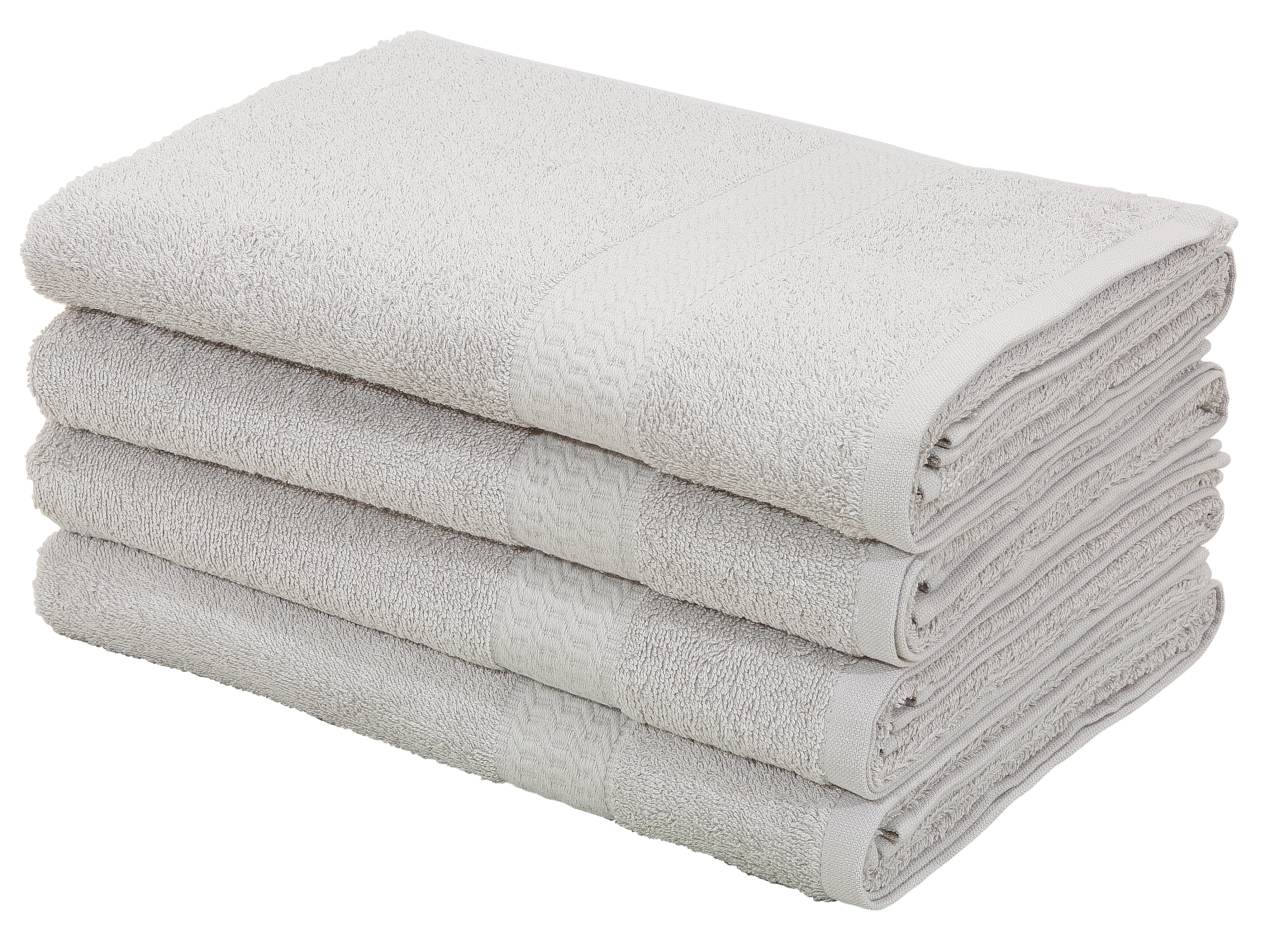 Duschtücher MY HOME, B:70cm L:140cm, grau, Walkfrottee, Obermaterial: 100% Baumwolle, Handtücher, "Juna, als Set und Serie erhältlich, 4 Duschtücher,