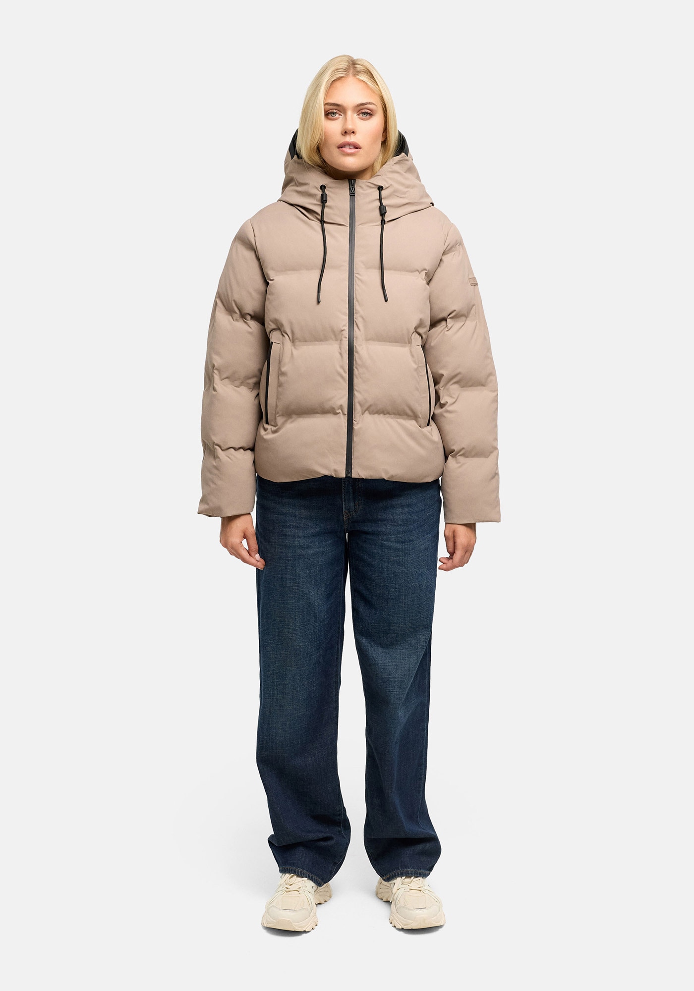 Marikoo "Paddie" mit Kapuze Winterjacke mit Kapuze und voluminöser Steppung