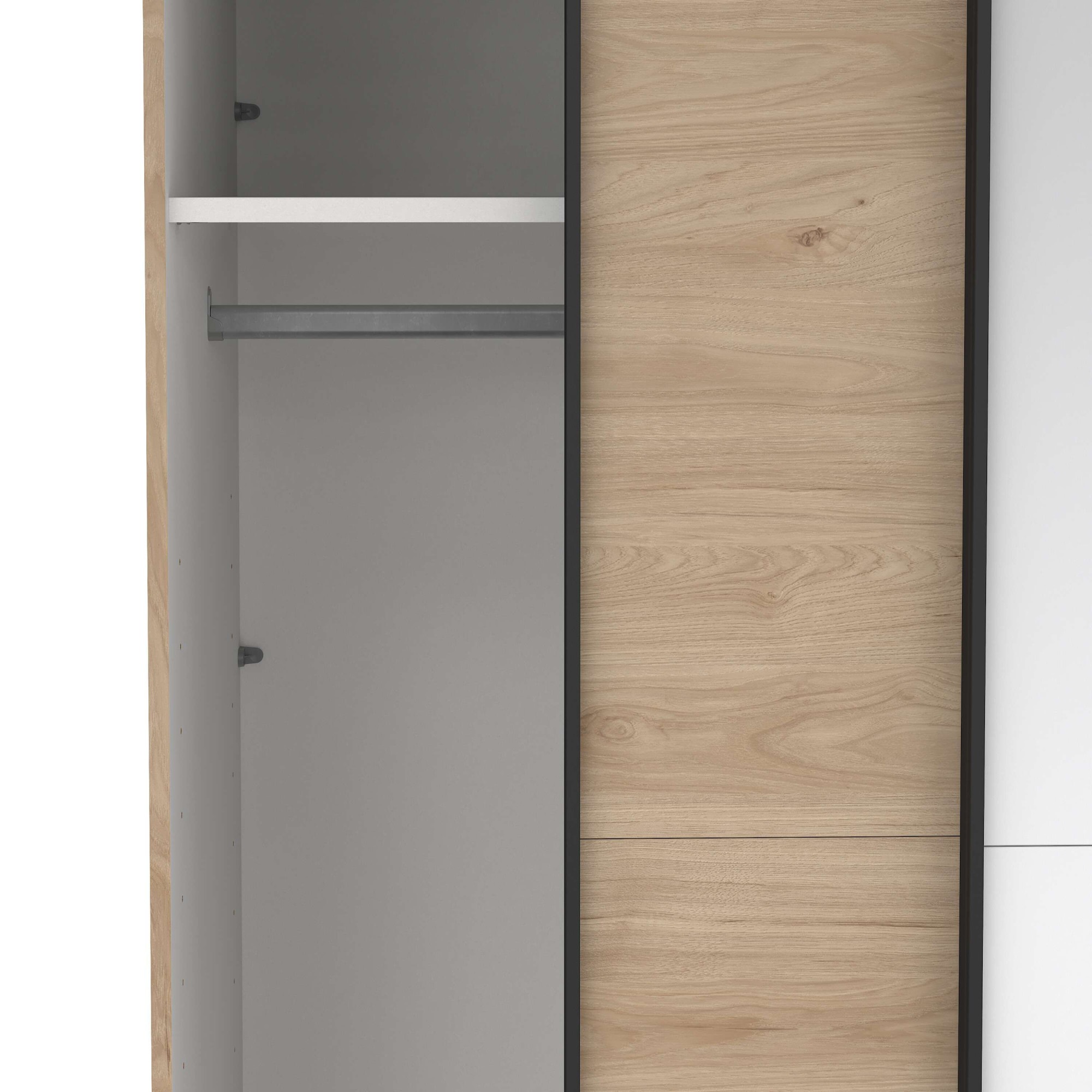 Home affaire Schwebetürenschrank »Como, Kleiderschrank, Schlafzimmerschrank« 1 Schwebetür, 1 Spiegelschiebetür, Kleiderstange, Einlegeboden