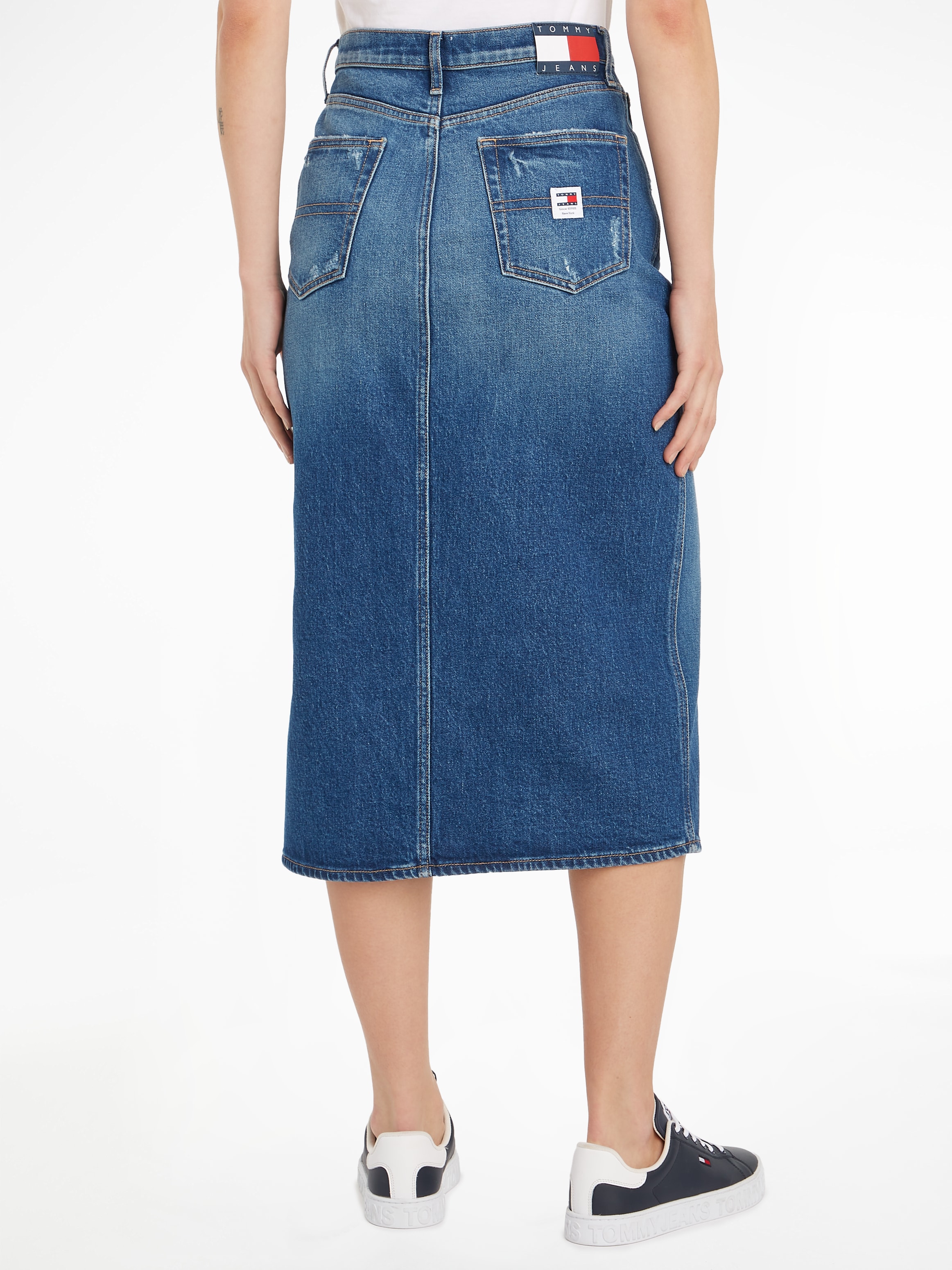 Tommy Jeans Midirock »CLAIRE HGH MIDI SKIRT CH6138«, Webrock im 5-Pocket-Style