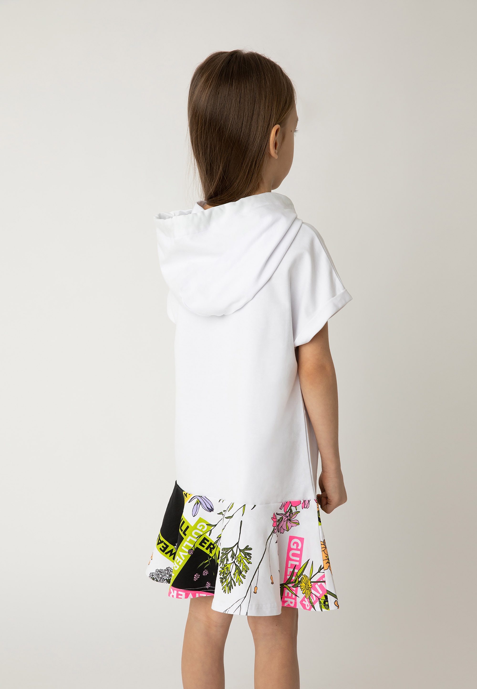 Gulliver Jerseykleid, mit Kapuze und Blumen-Print