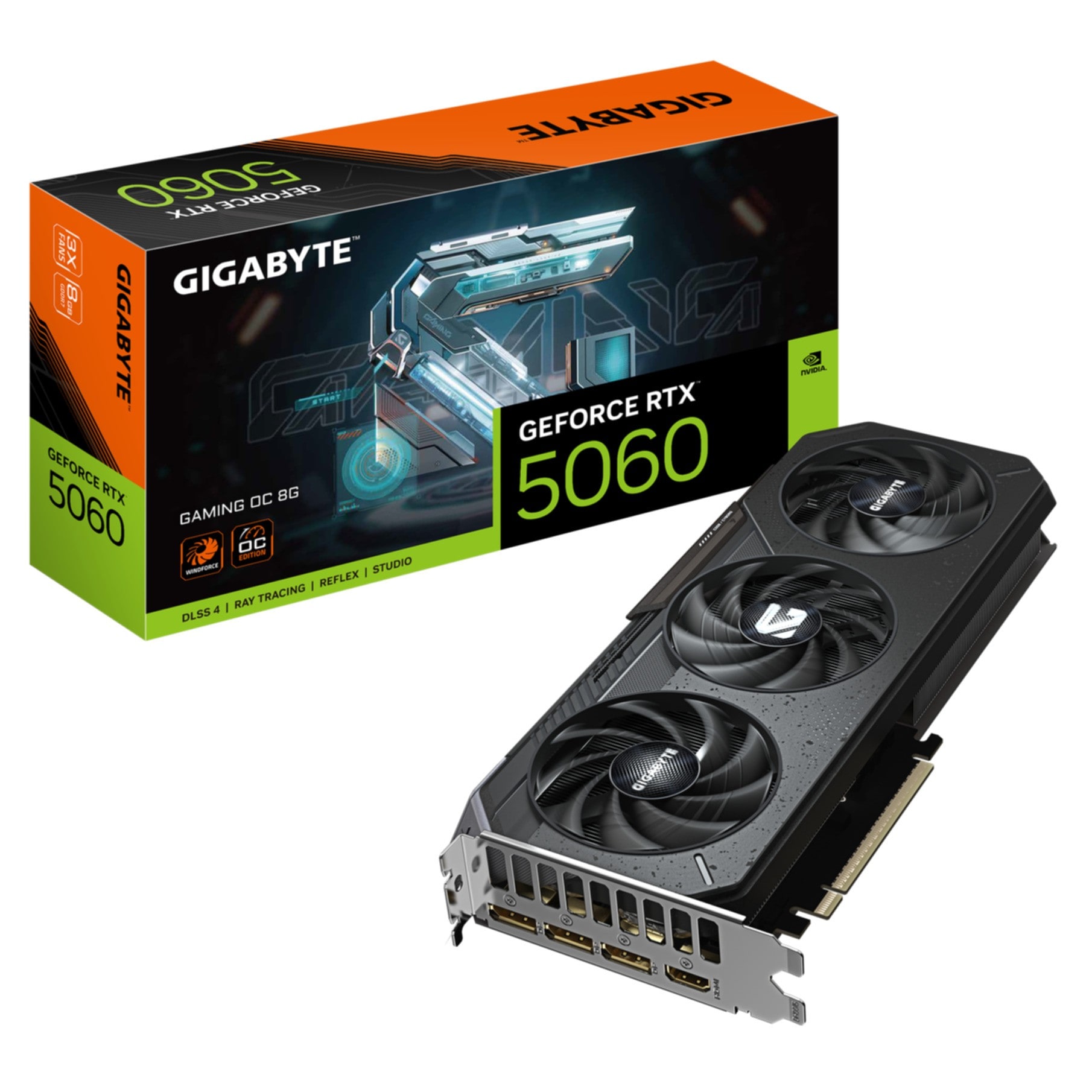 Gigabyte Grafikkarte »GeForce RTX 5060 GAMING OC 8G Grafikkarte - 8GB GDDR7, 128bit, PCI-E 5«