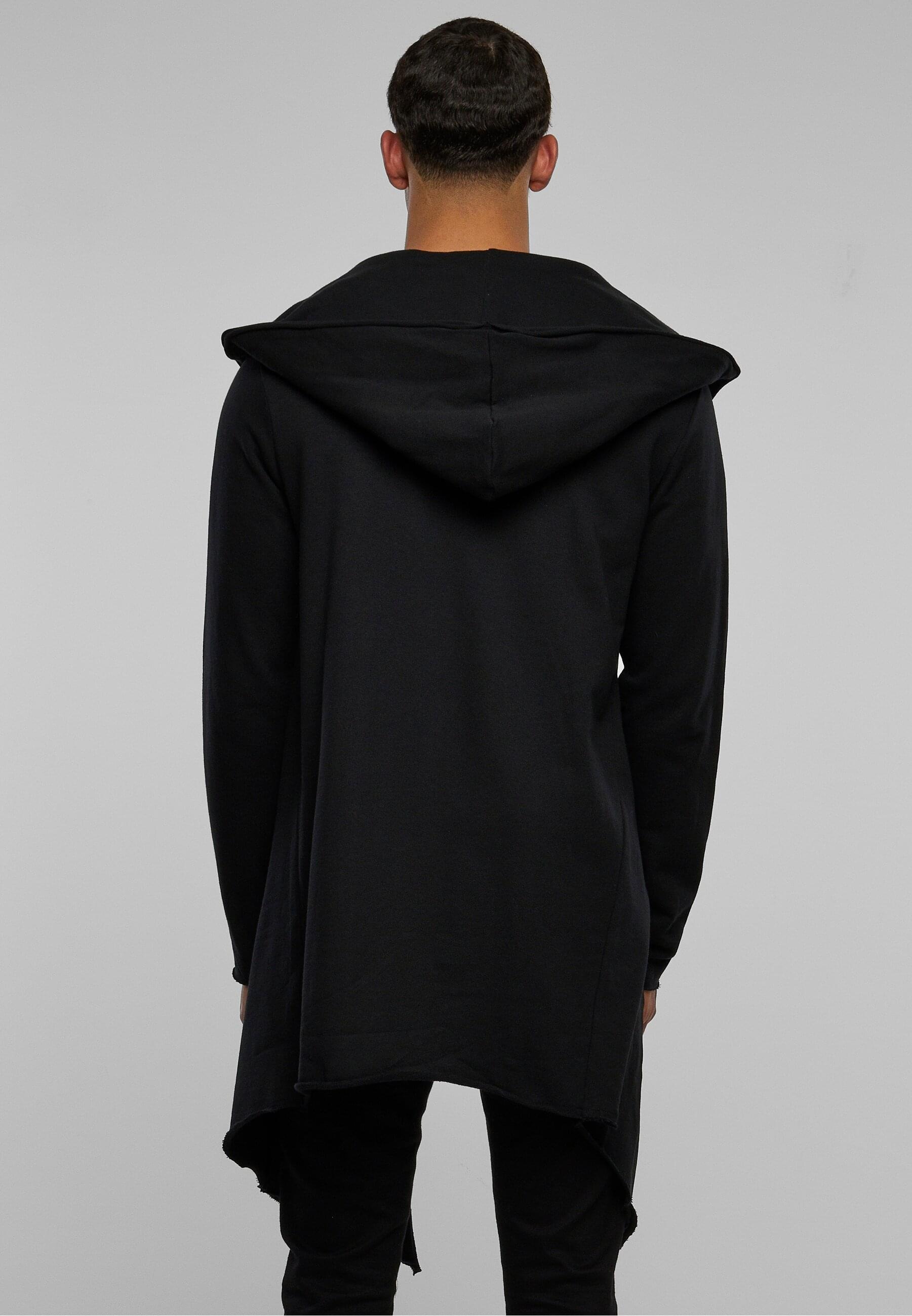 URBAN CLASSICS Strickfleecejacke »Urban Classics Herren Long Hooded Open Edge Cardigan«, (1 St.), mit Kapuze