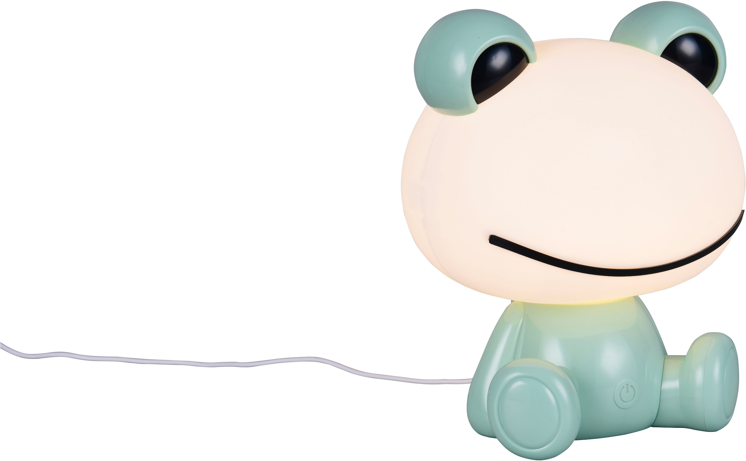 REALITY Leuchten LED Tischleuchte »HOPPER, Kinderzimmer Tischleuchte Nachttischleuchte Frosch Optik, RGB«, 1 flammig, Leuchtmittel LED-Board | LED fest integriert, 0,3W 30 Lumen warmweiß 3000K, RGB Farbwechsel Modus, USB-Anschluss