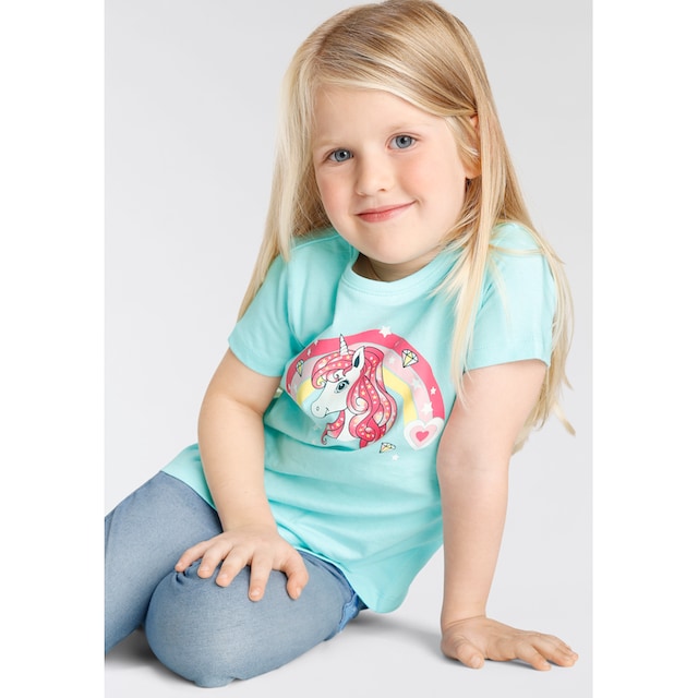 KIDSWORLD T-Shirt »Einhorn«, Basic Form online bestellen | BAUR