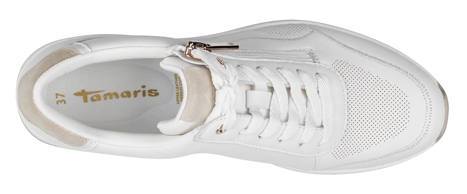 Tamaris Keilsneaker, Freizeitschuh, Halbschuh, Schnürschuh mit Außenreißverschluss