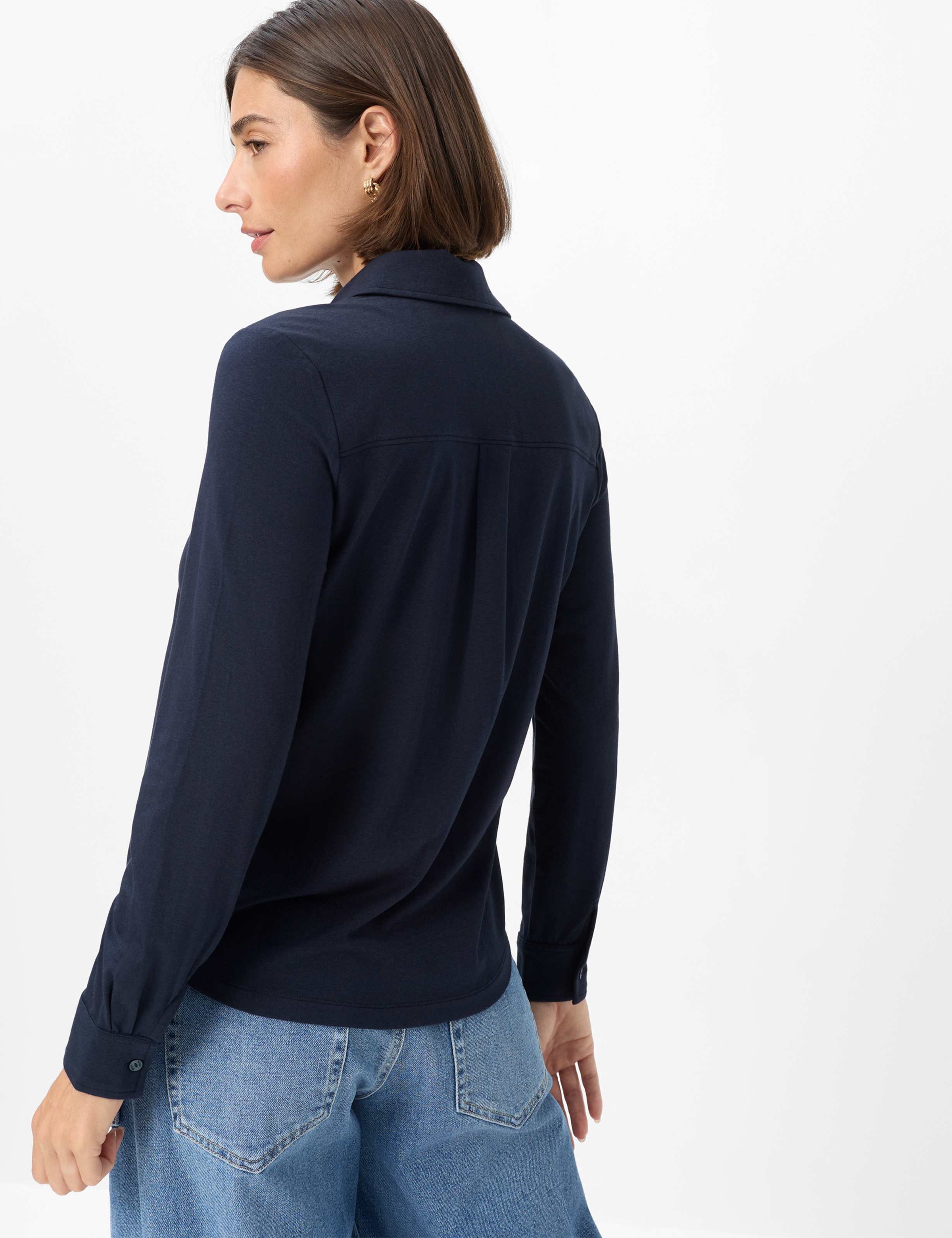 Brax Hemdbluse »Style CELINA L« Jersey: Shirtbluse im Baumwollmix