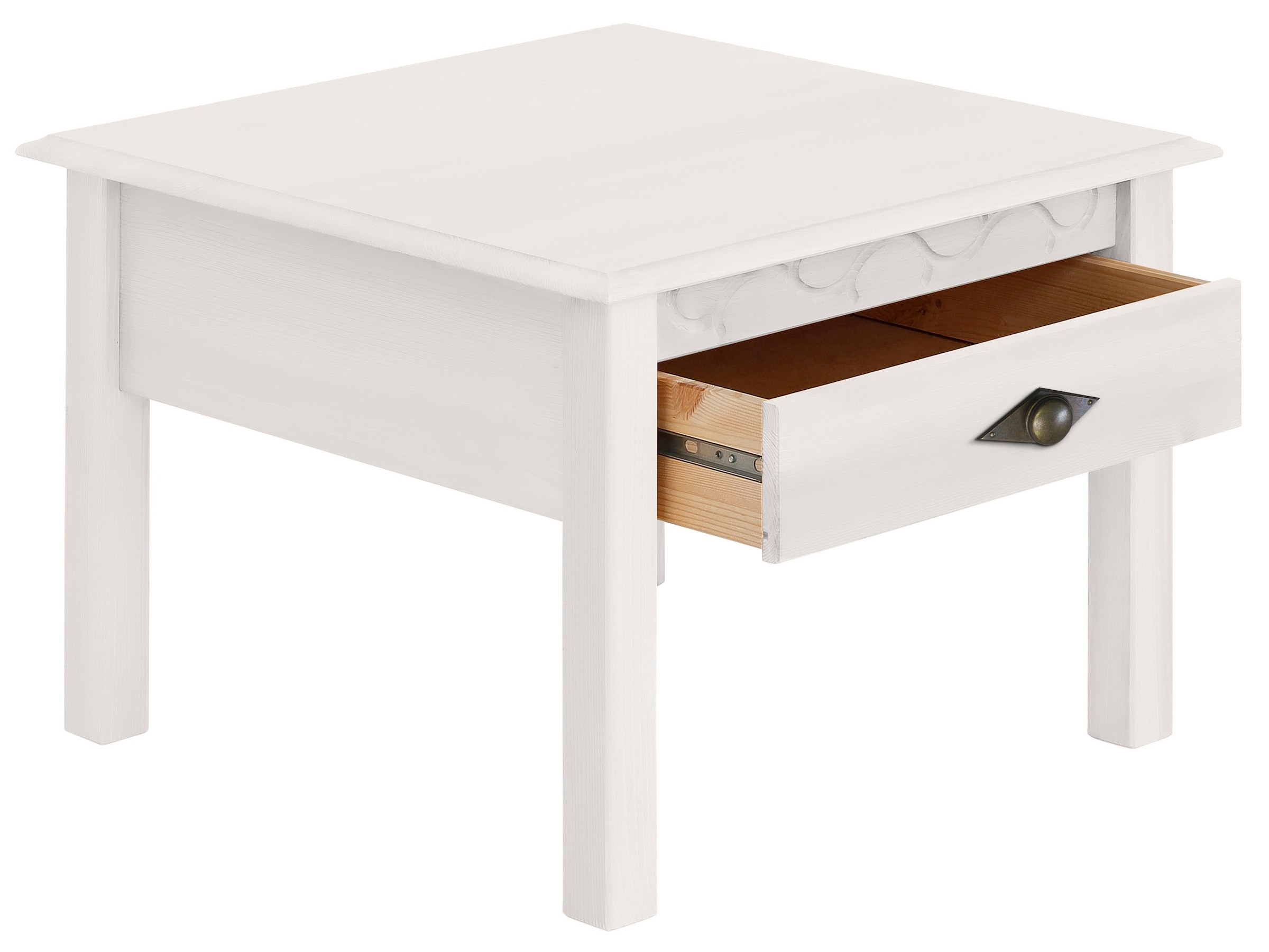 Home affaire Couchtisch »Laura, TOPSELLER!«, (Couchtisch, Wohnzimmertisch), 60/60 cm, mit einer Schublade, zusätzlicher Stauraum